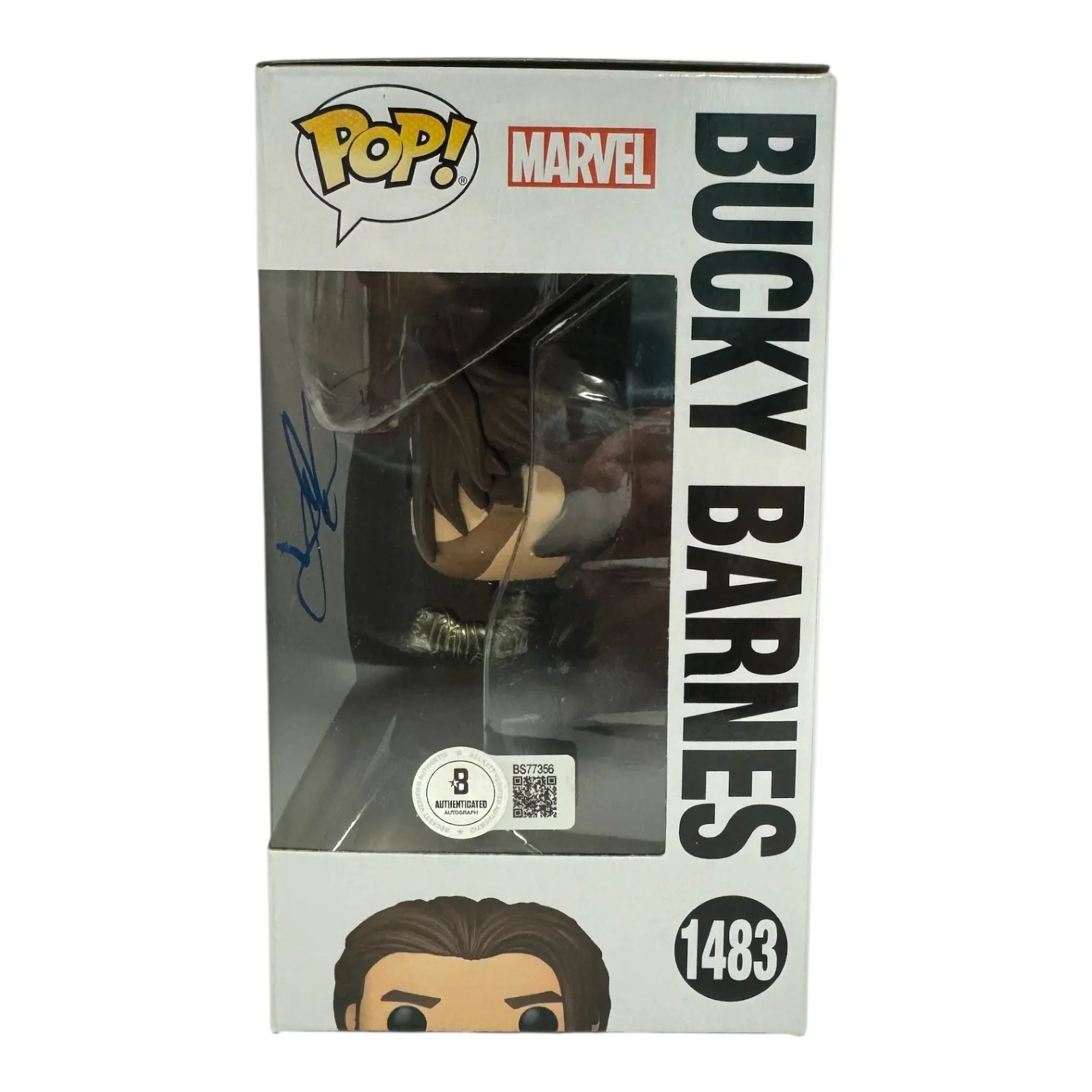 Sebastian Stan — Sebastian Stan Signed Autograph Thunderbolts Funko Pop 1483 BAS Beckett Marvel, изображение 2