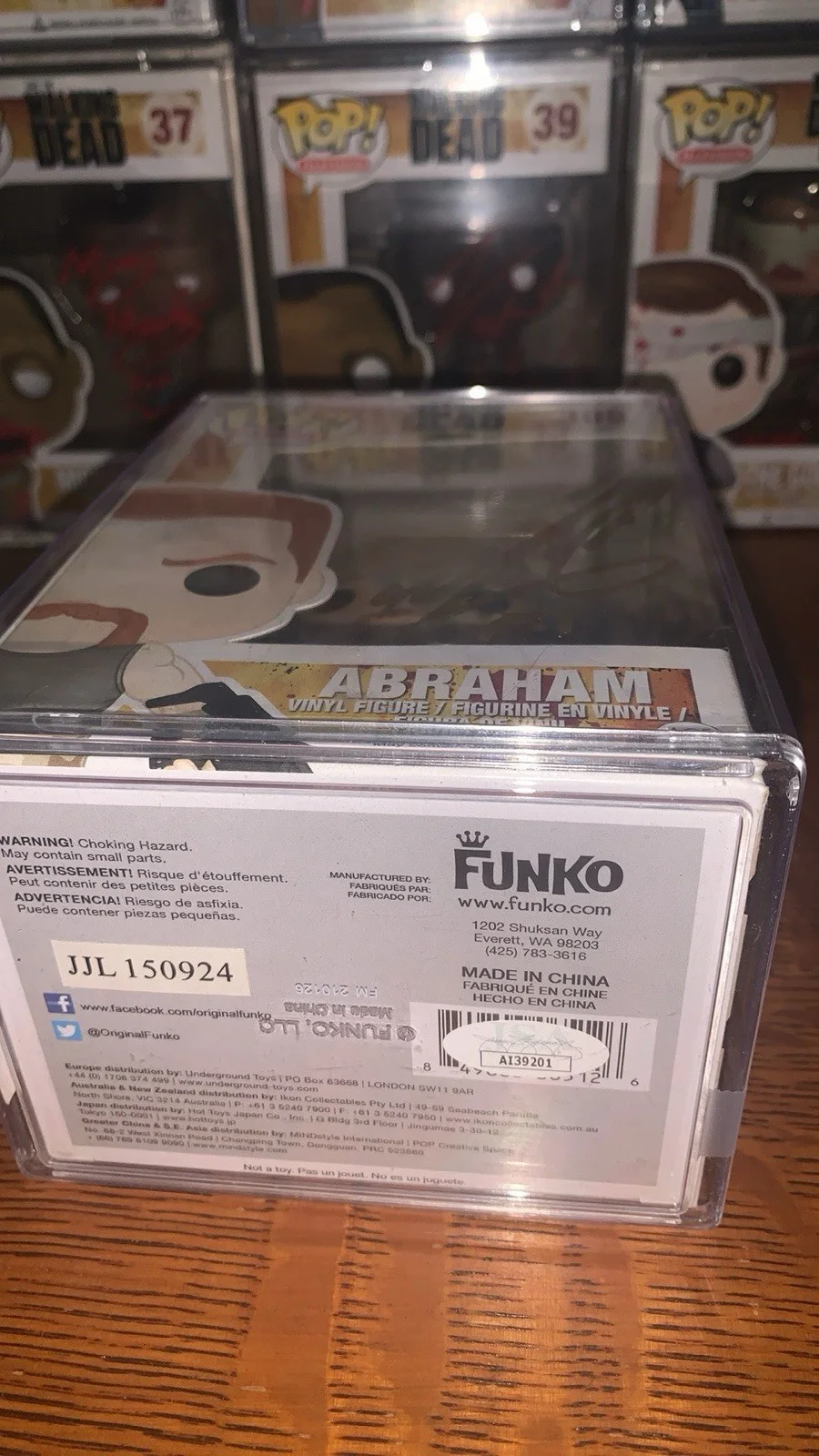 Michael Cudlitz Signed Abraham Funko Pop JSA Coa With Quote Walking Dead, image 3