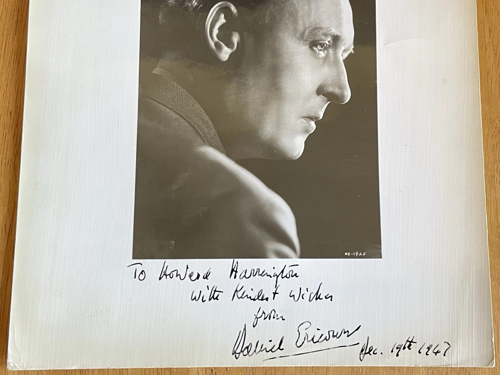 Pianist Daniel Ericourt Autograph Photo To Symphony Manager, image 2