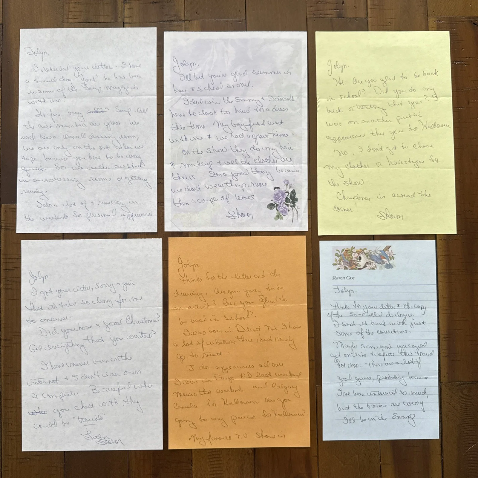 Sharon Case — 6x SHARON CASE signed autographed letters Young & the Restless, image 2