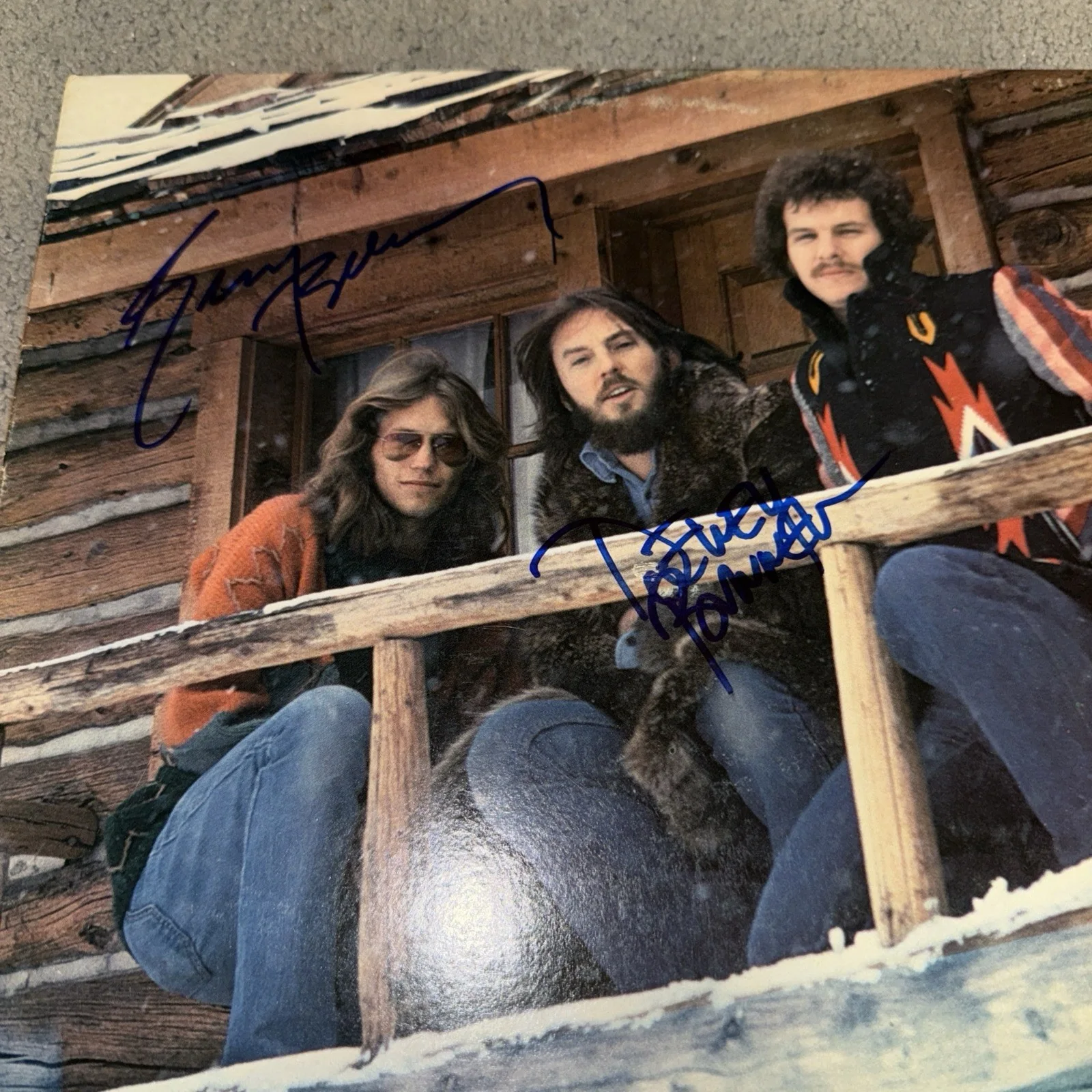 America AUTOGRAPH SIGNED Vinyl Dewey Bunnell Gerry Beckley Record, image 2