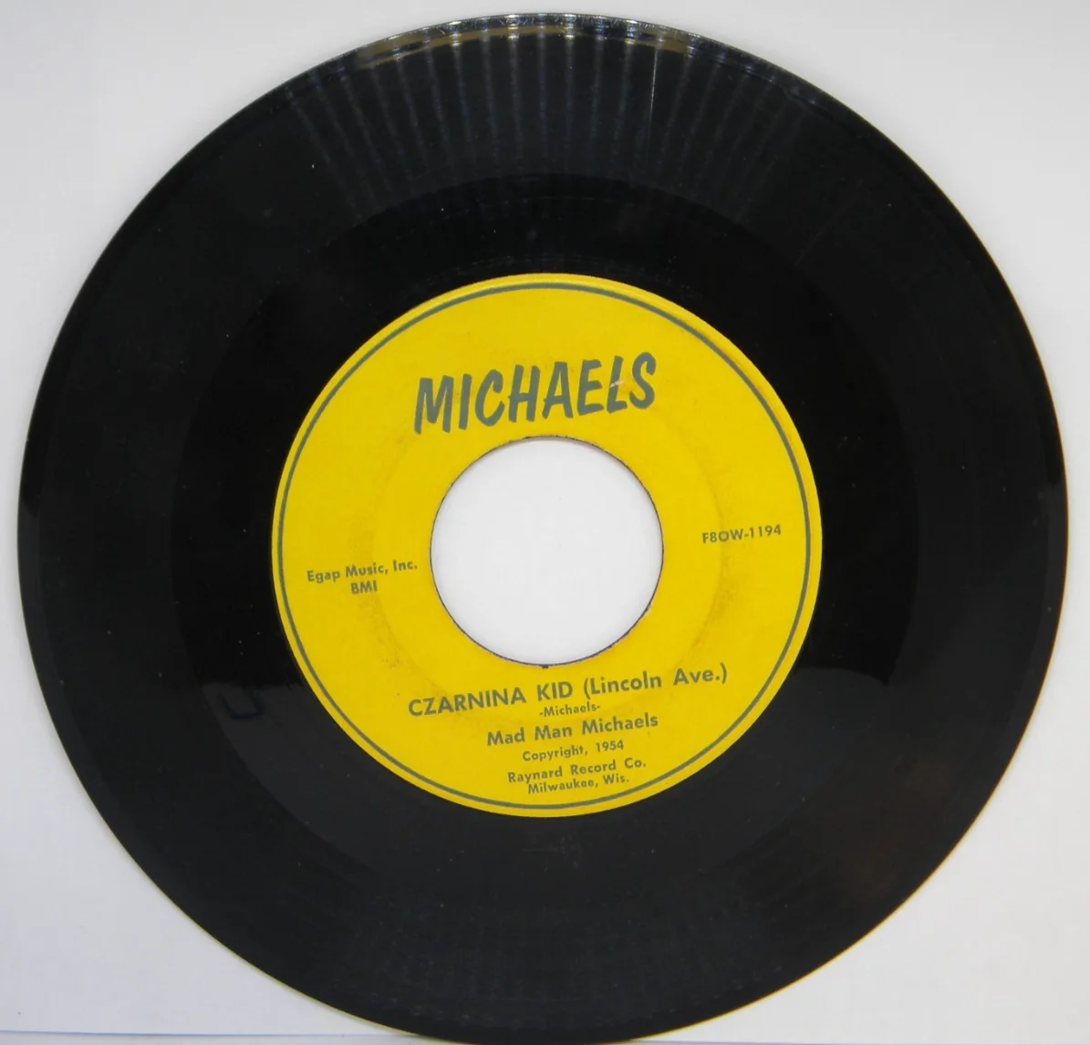 Mad Man Michaels Autographed 45RPM Michaels Market Kobasa Song Czarnina Kid 1954, изображение 2