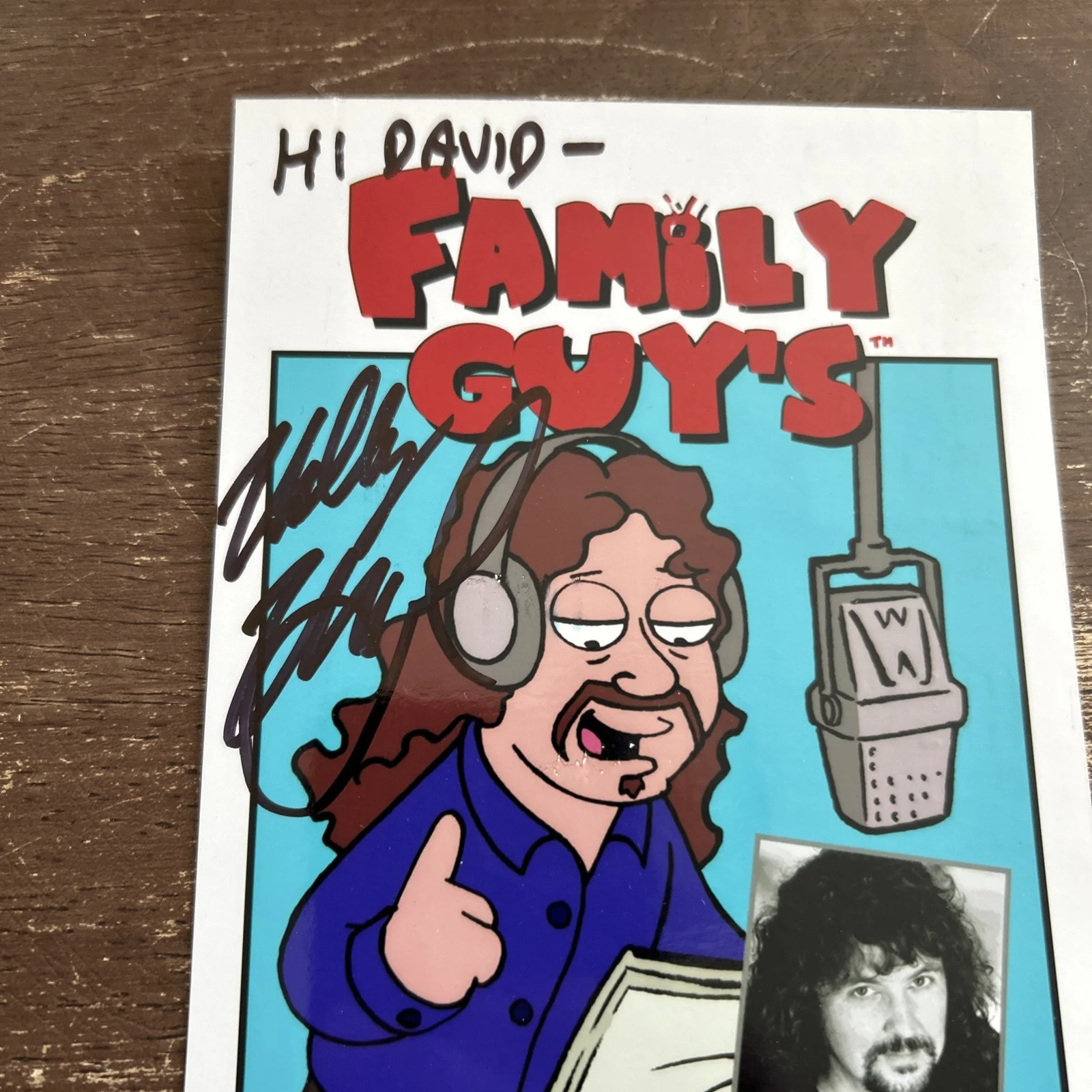 Wally Wingert — Wally Wingert Autograph 4"x5" Photo Small Color Photo Family Guy Voice Actor, изображение 2
