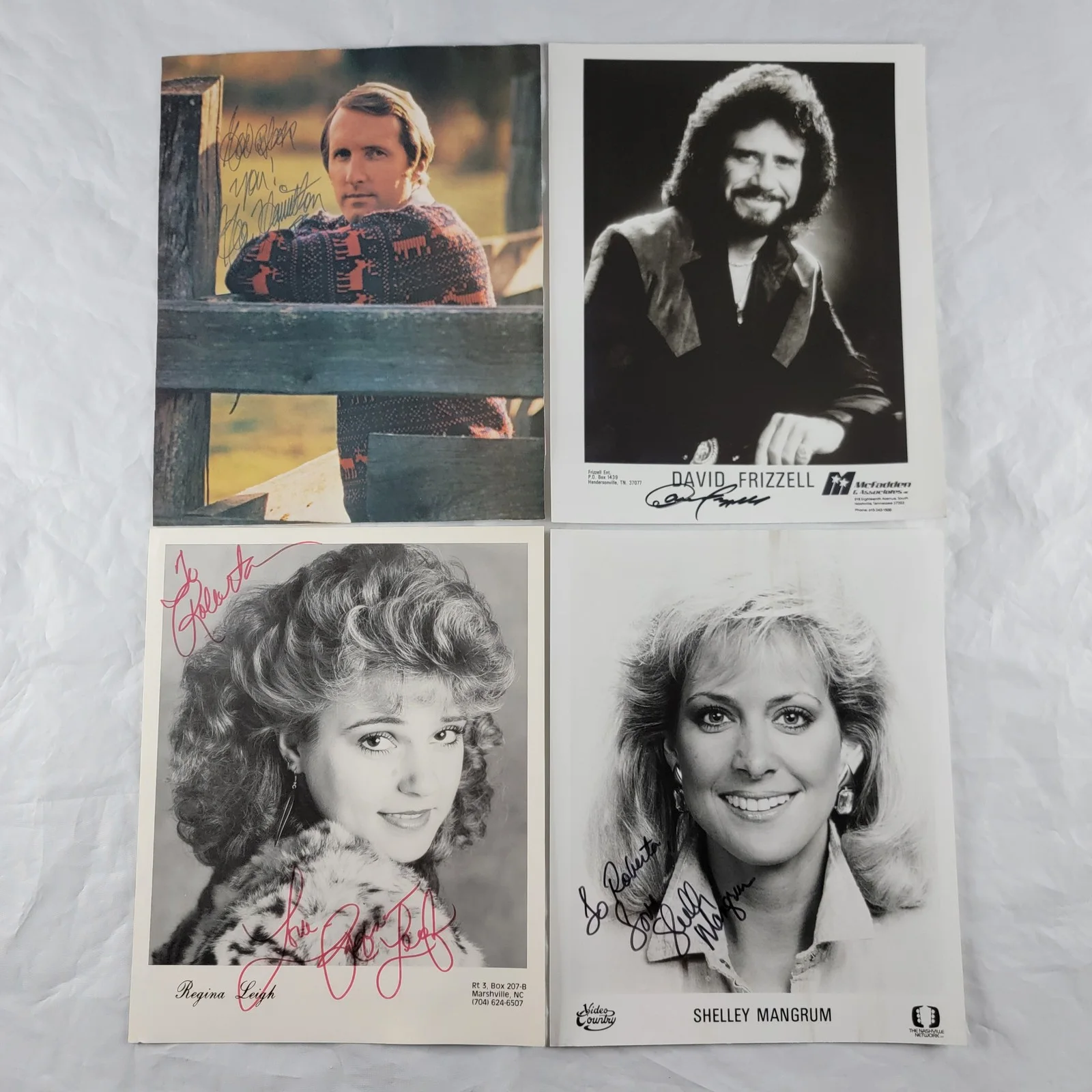 Country Music Singer Autograph Lot Frizzell Oak Ridge Shoppe Atlanta Gill Vtg, изображение 2