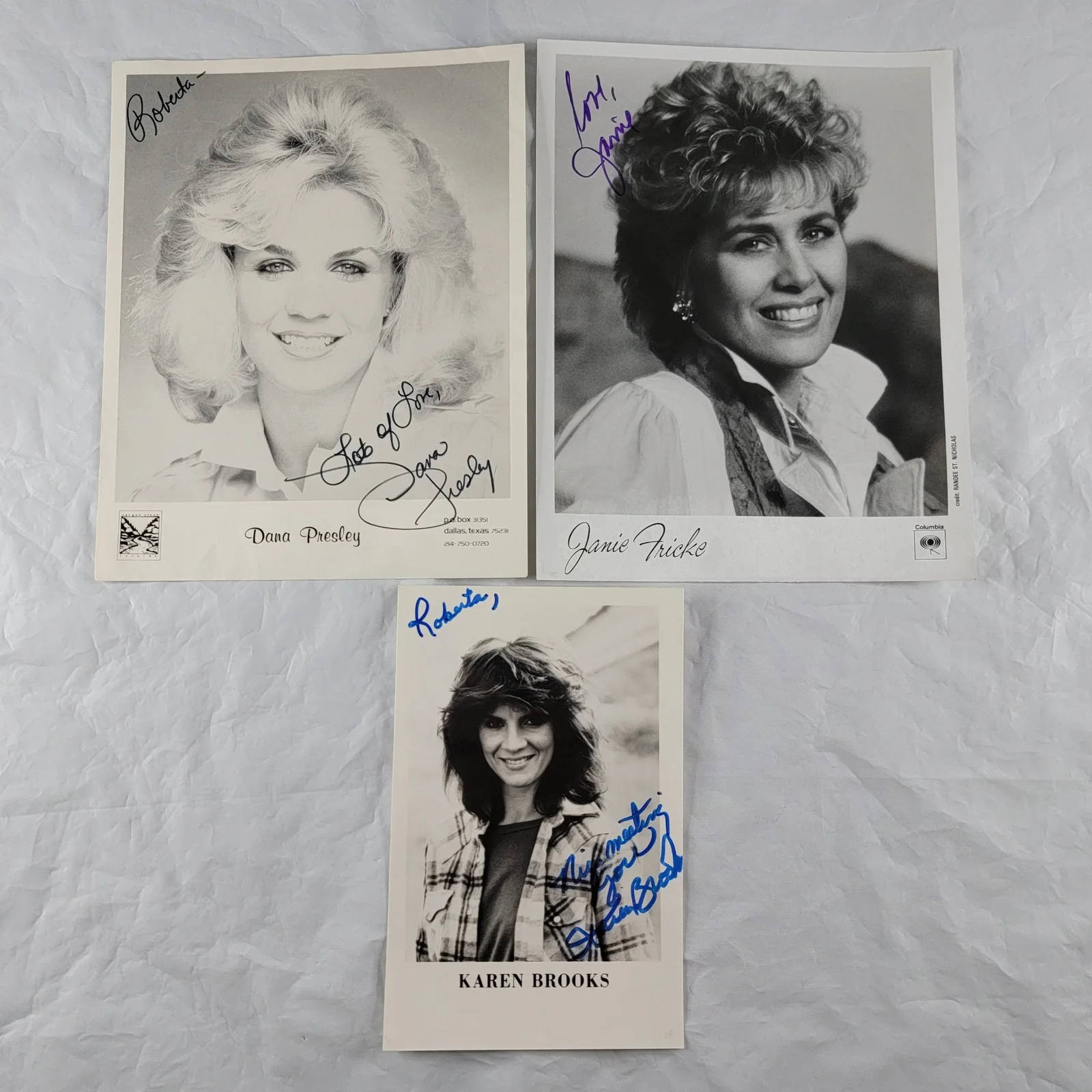Country Music Singer Autograph Lot Frizzell Oak Ridge Shoppe Atlanta Gill Vtg, изображение 4