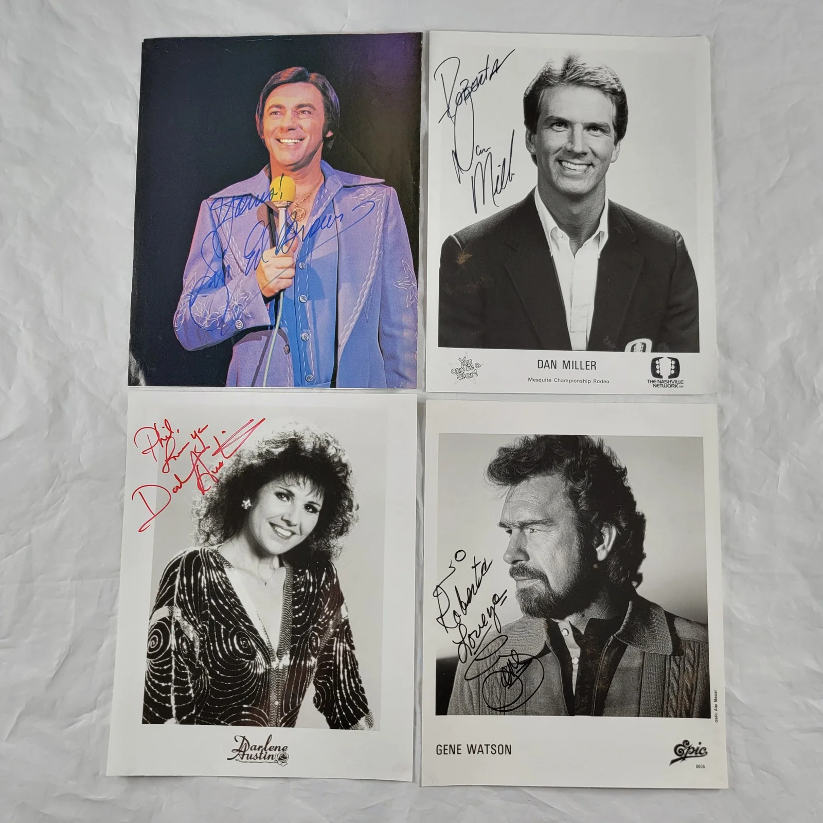 Country Music Singer Autograph Lot Frizzell Oak Ridge Shoppe Atlanta Gill Vtg, изображение 5