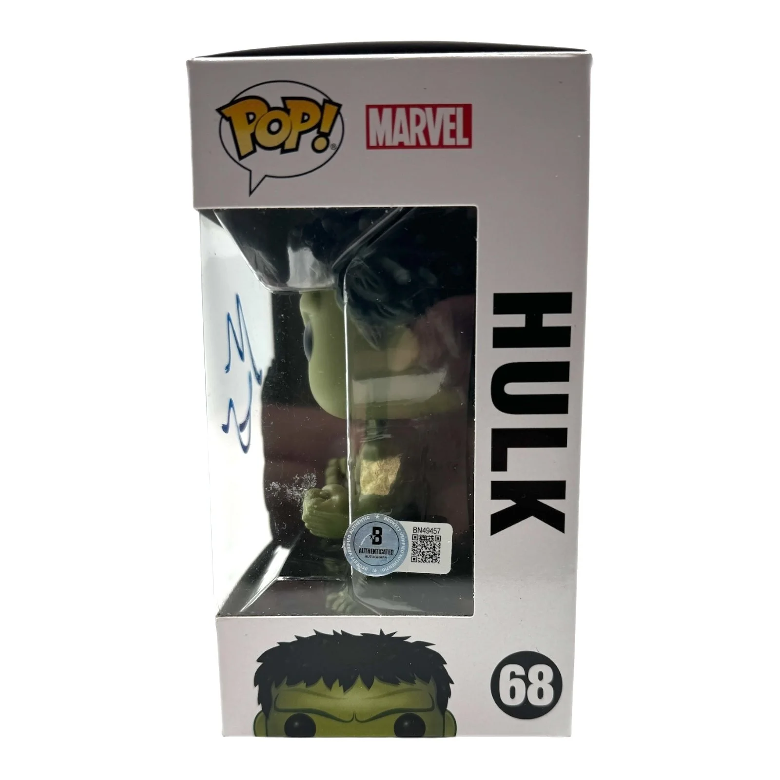 Mark Ruffalo — Mark Ruffalo Signed Autograph Avengers Funko Pop 68 Beckett BAS Hulk, изображение 2