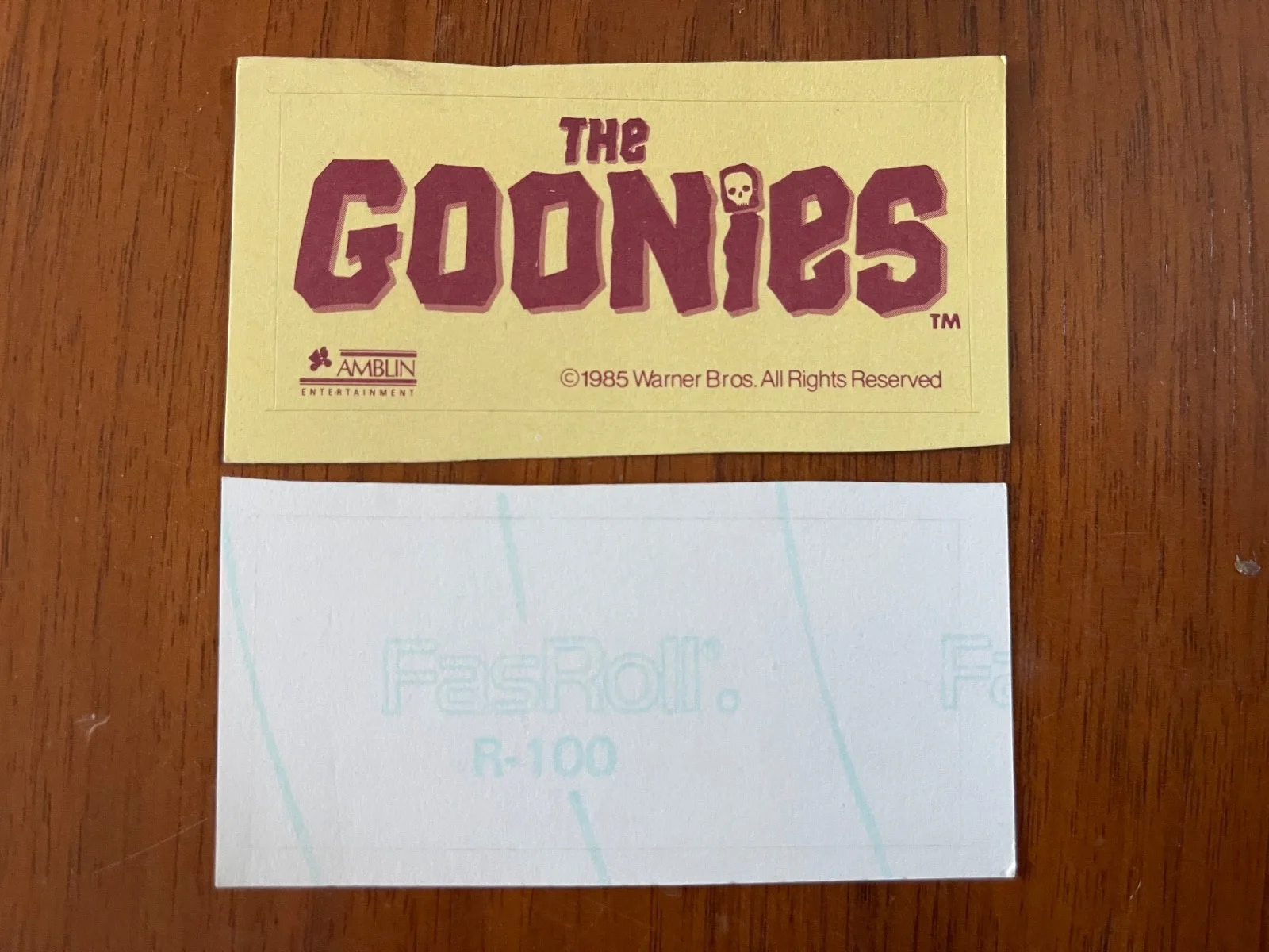 GOONIES ULTRA-RARE VINTAGE UK CINEMA STICKER, image 2
