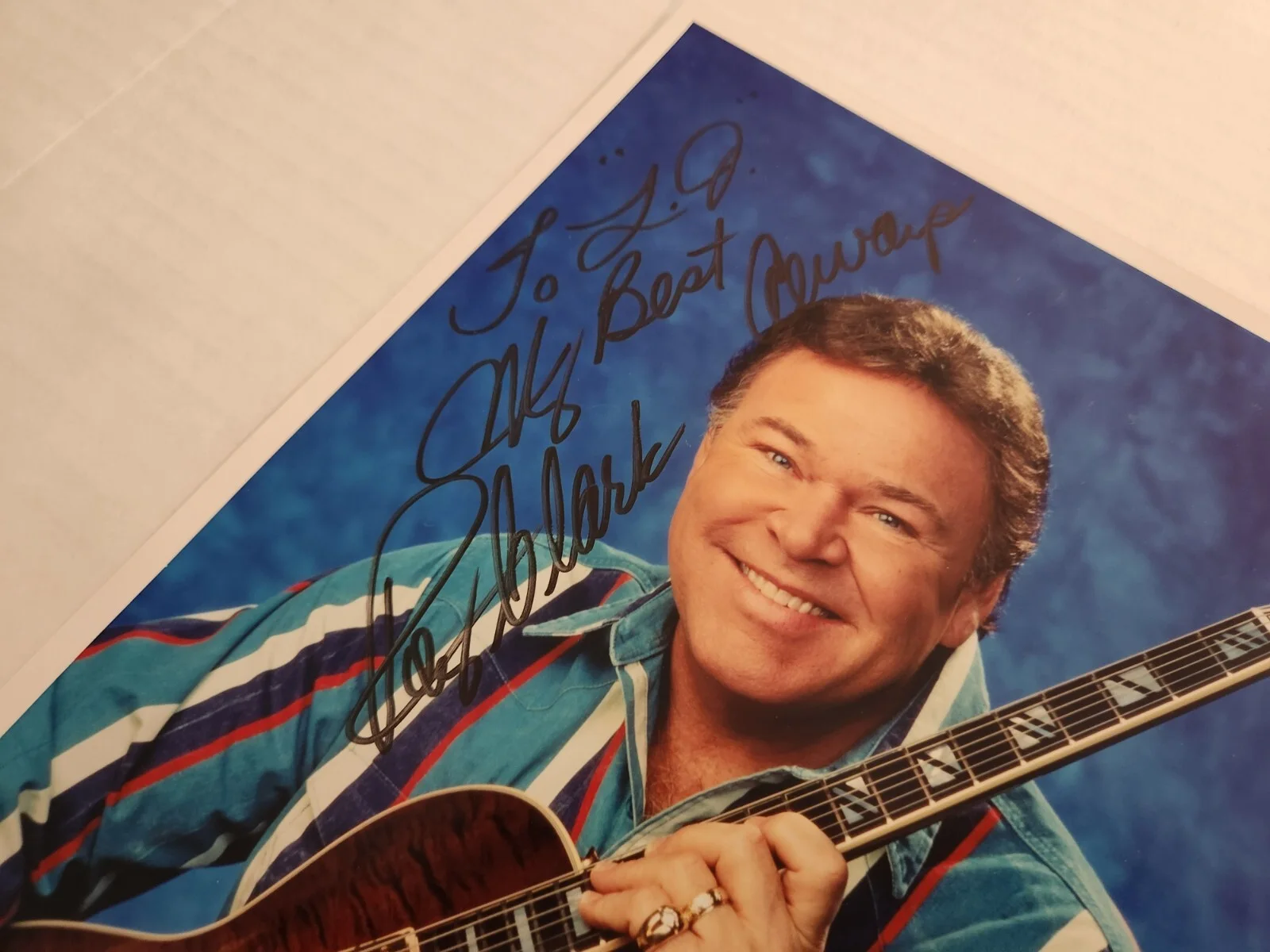 Roy Clark Hand Signed Photo 8X10 Country Music Singer HEE HAW 1991 Ticket Stub, изображение 3