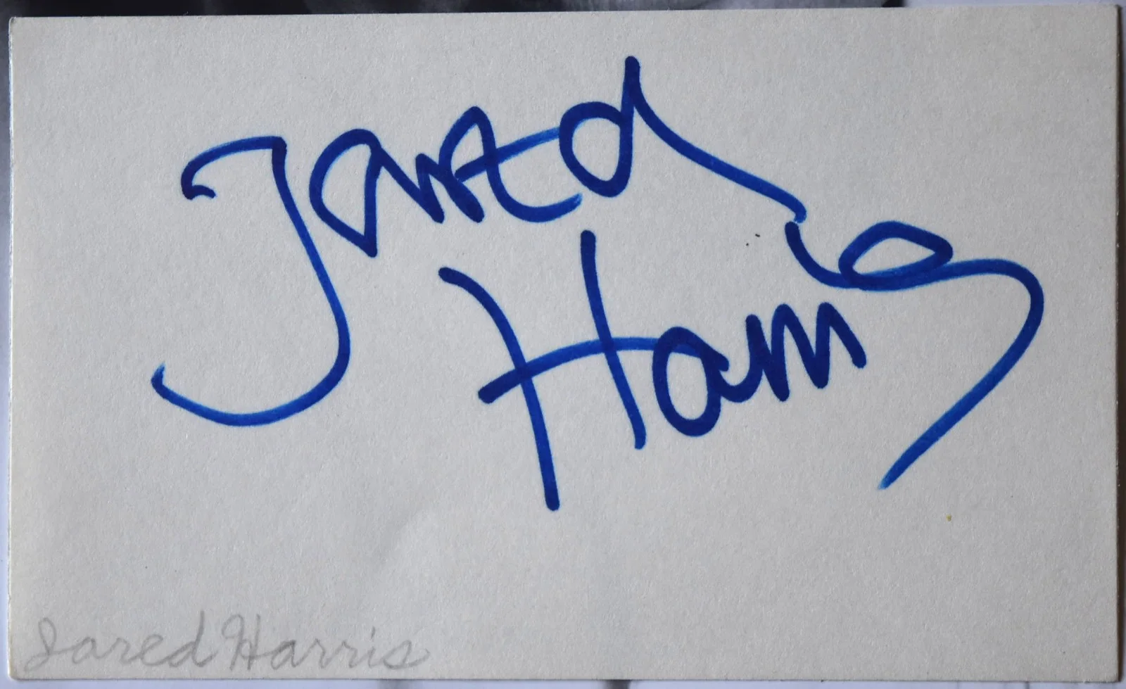 Jared Harris Hand Signed Card, изображение 2