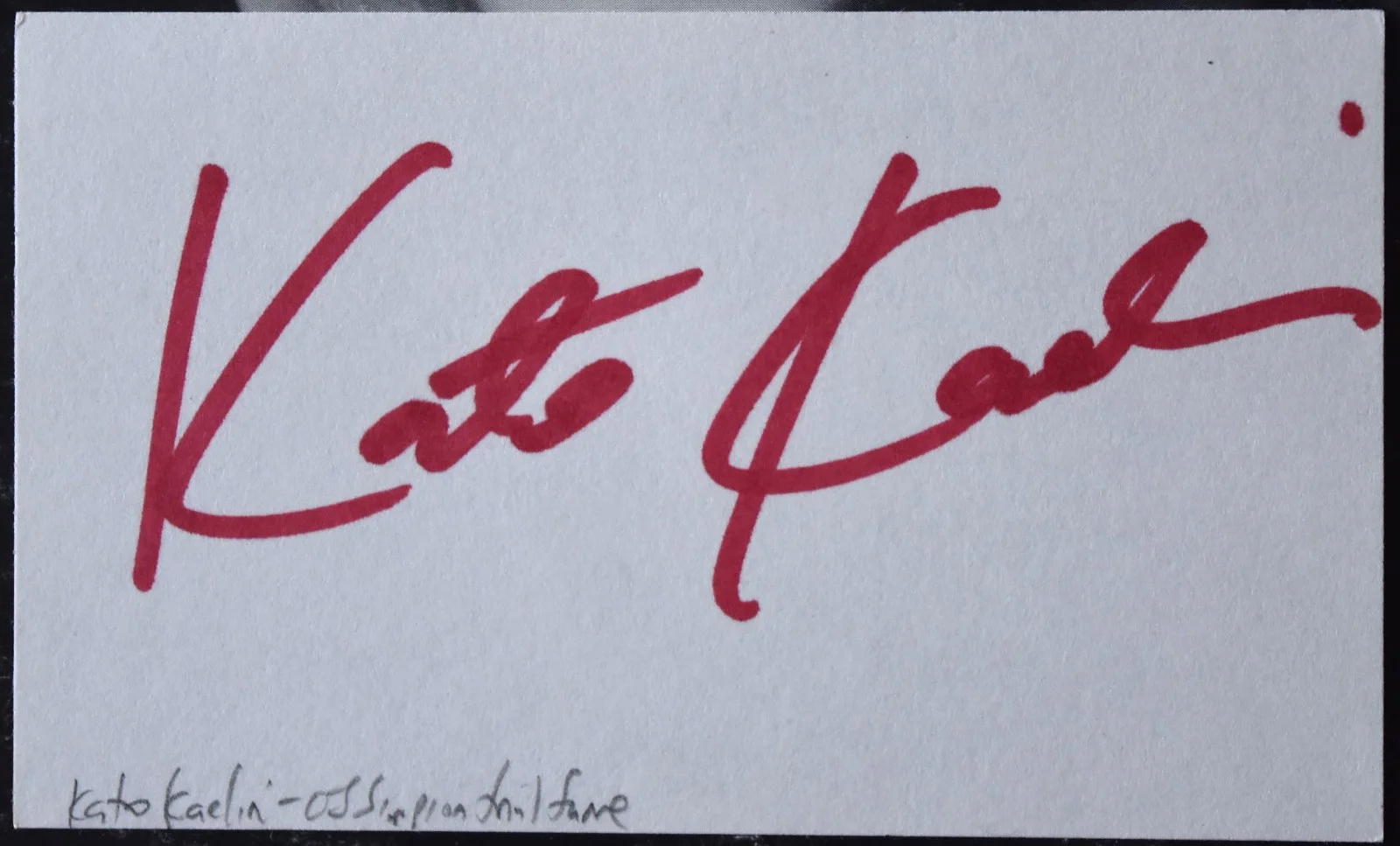 Kato Kaelin Hand Signed Card, image 2