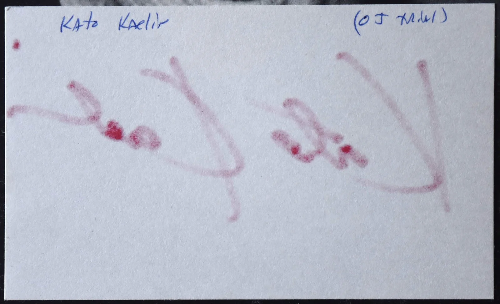 Kato Kaelin Hand Signed Card, image 3