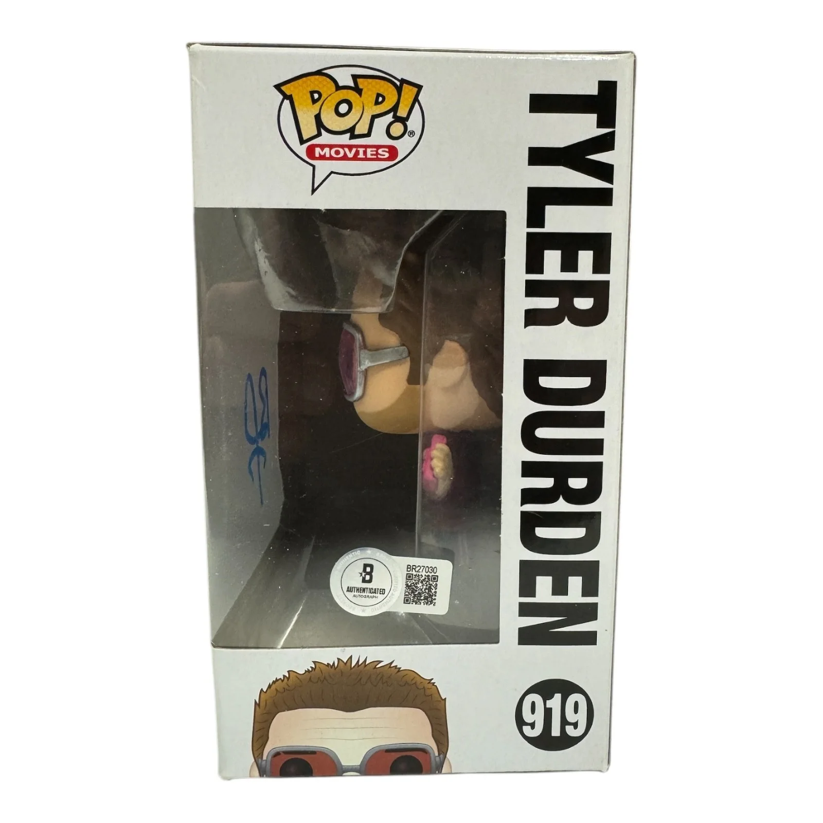 BRAD PITT — BRAD PITT SIGNED AUTOGRAPH FIGHT CLUB FUNKO POP 919 BECKETT BAS COA TYLER DURDEN, изображение 2