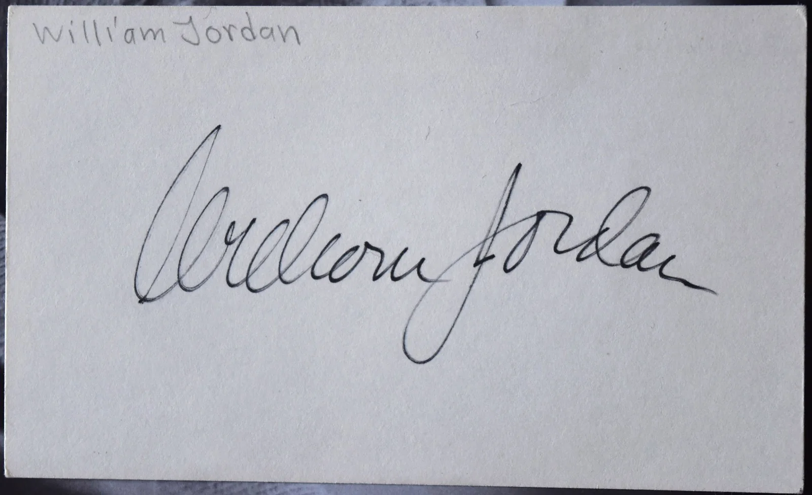 William Jordan Hand Signed Card, image 2