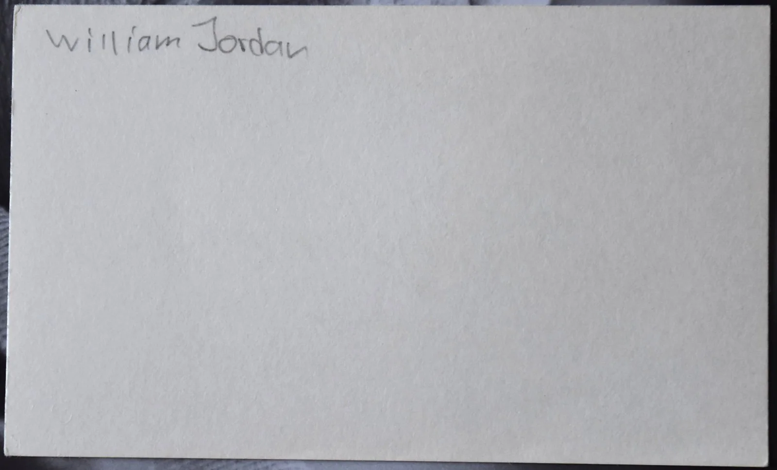 William Jordan Hand Signed Card, image 3