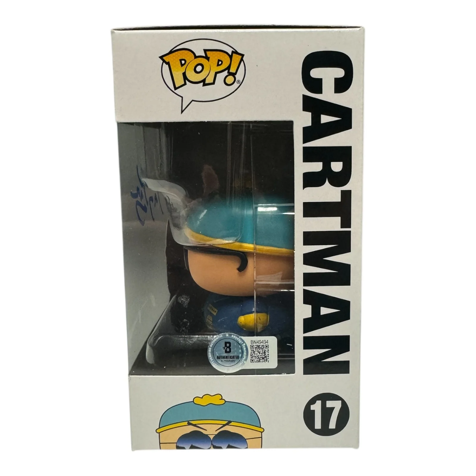 TREY PARKER — TREY PARKER SIGNED AUTOGRAPH SOUTH PARK FUNKO POP 17 BECKETT BAS CARTMAN, изображение 2