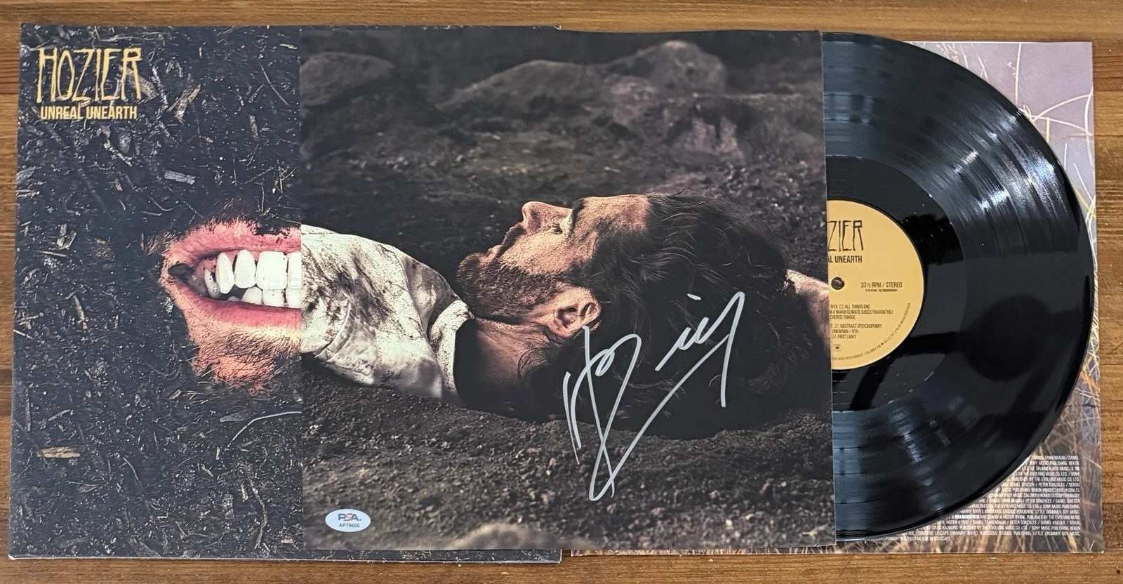HOZIER Unreal Unearth SIGNED AUTOGRAPH Album Photo Card & Vinyl LP PSA DNA COA, изображение 2