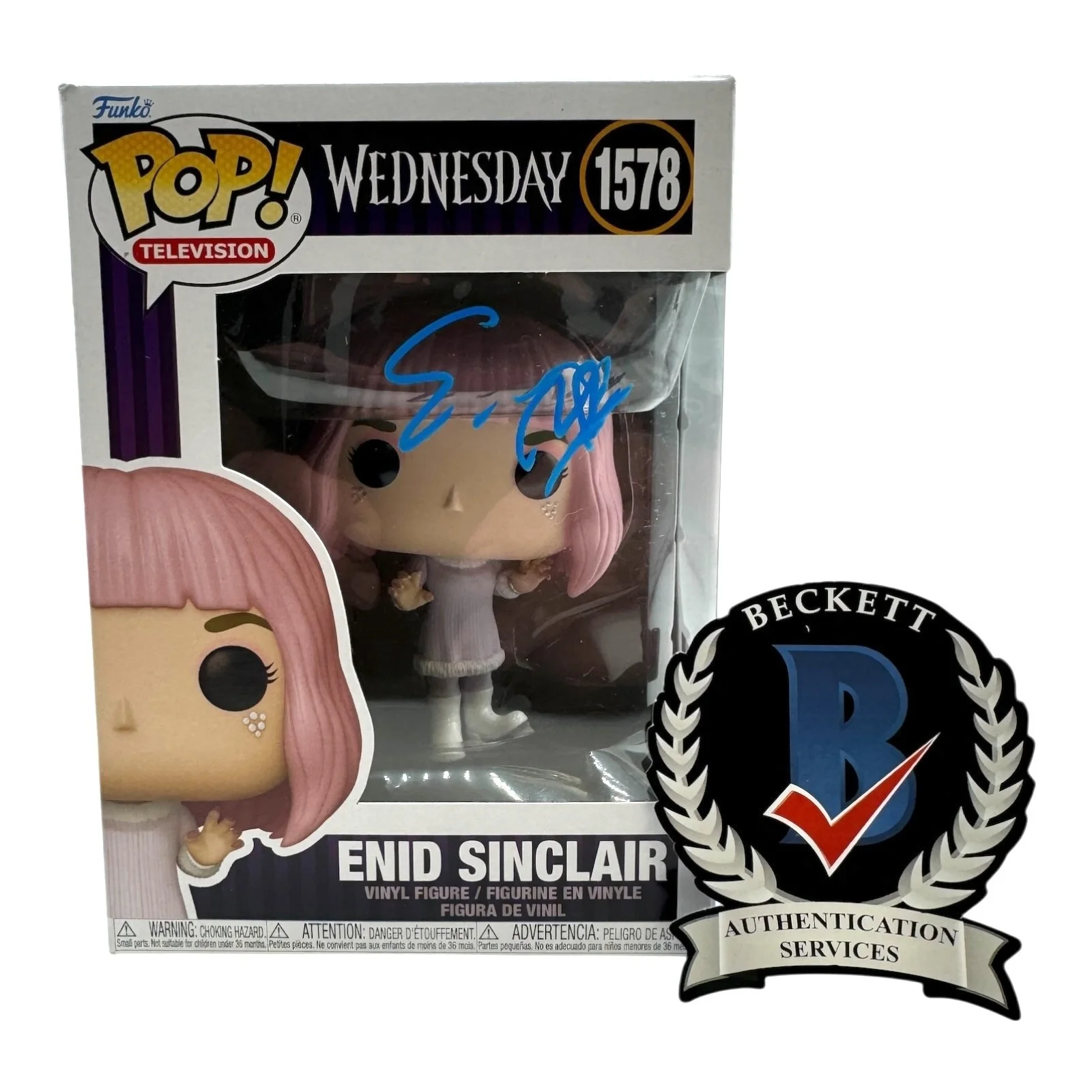 Emma Myers — Emma Myers Signed Autograph Wednesday Funko Pop 1578 BAS Beckett