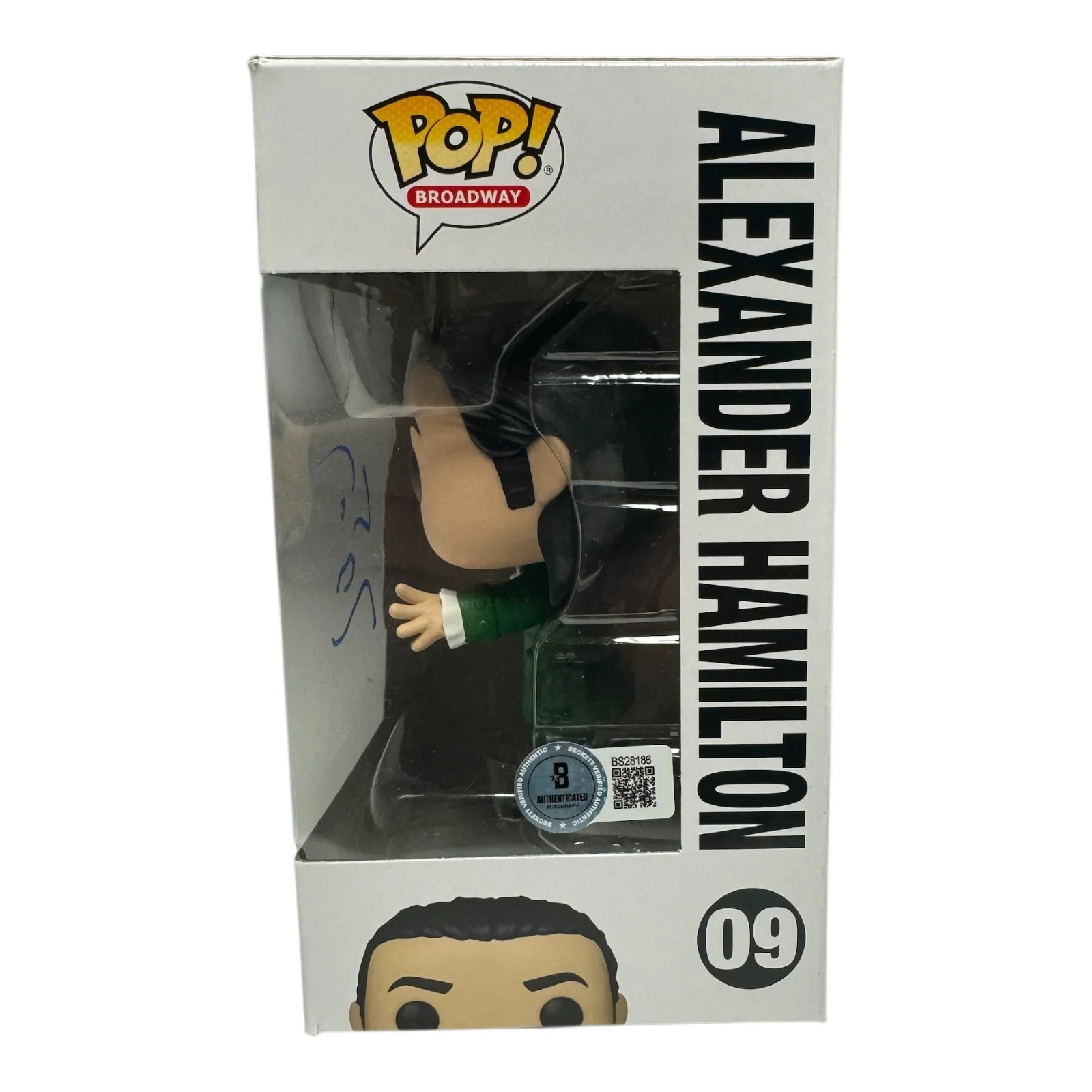 LIN-MANUEL MIRANDA — LIN-MANUEL MIRANDA ALEXANDER HAMILTON SIGNED AUTOGRAPH FUNKO POP 09 BECKETT BAS, изображение 2