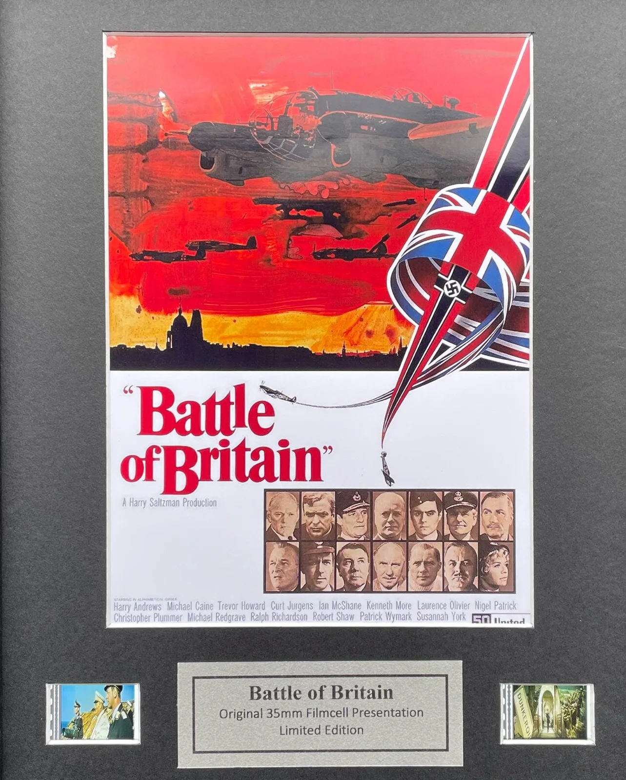 BATTLE of BRITAIN Original 35mm film cells set in Quality Wood Frame + COA, изображение 2
