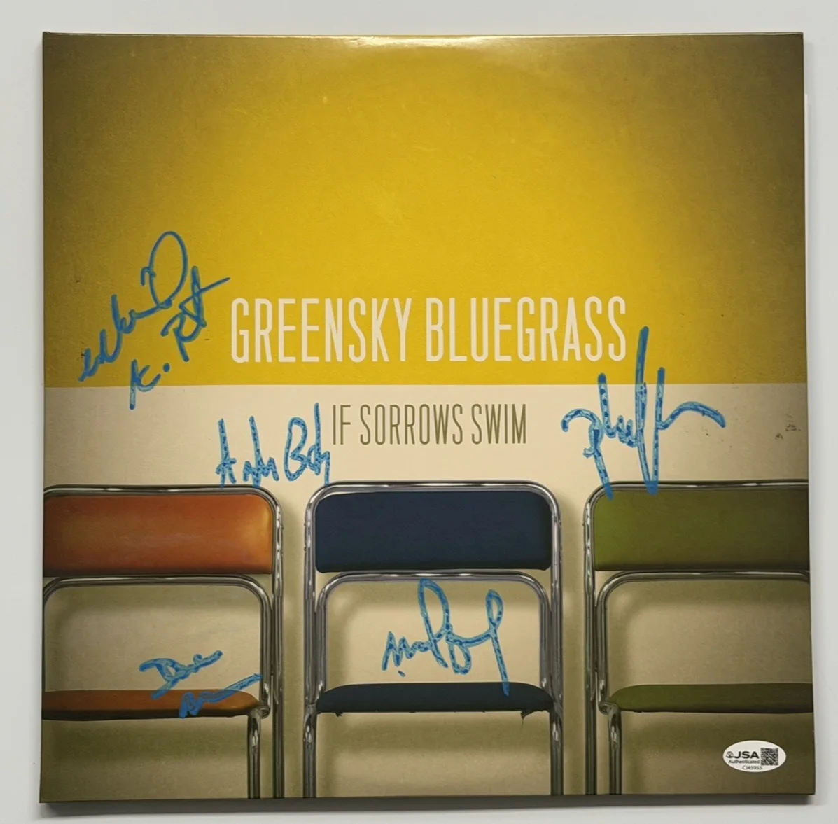 Greensky Bluegrass Signed “If Sorrows Swim” Vinyl LP Album Autographed JSA COA, image 2
