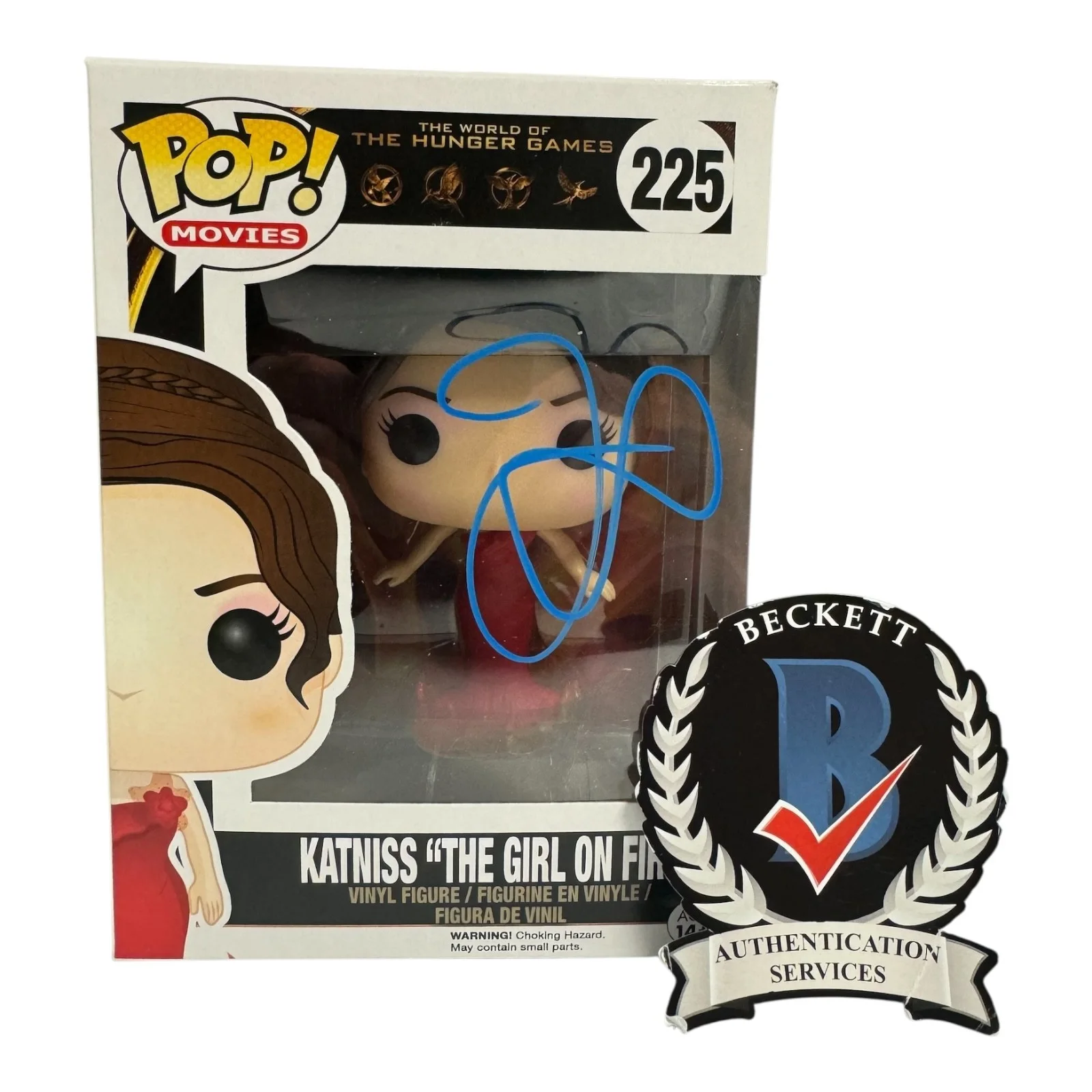 Jennifer Lawrence — Jennifer Lawrence Signed Autograph The Hunger Games Funko Pop 225 Beckett BAS