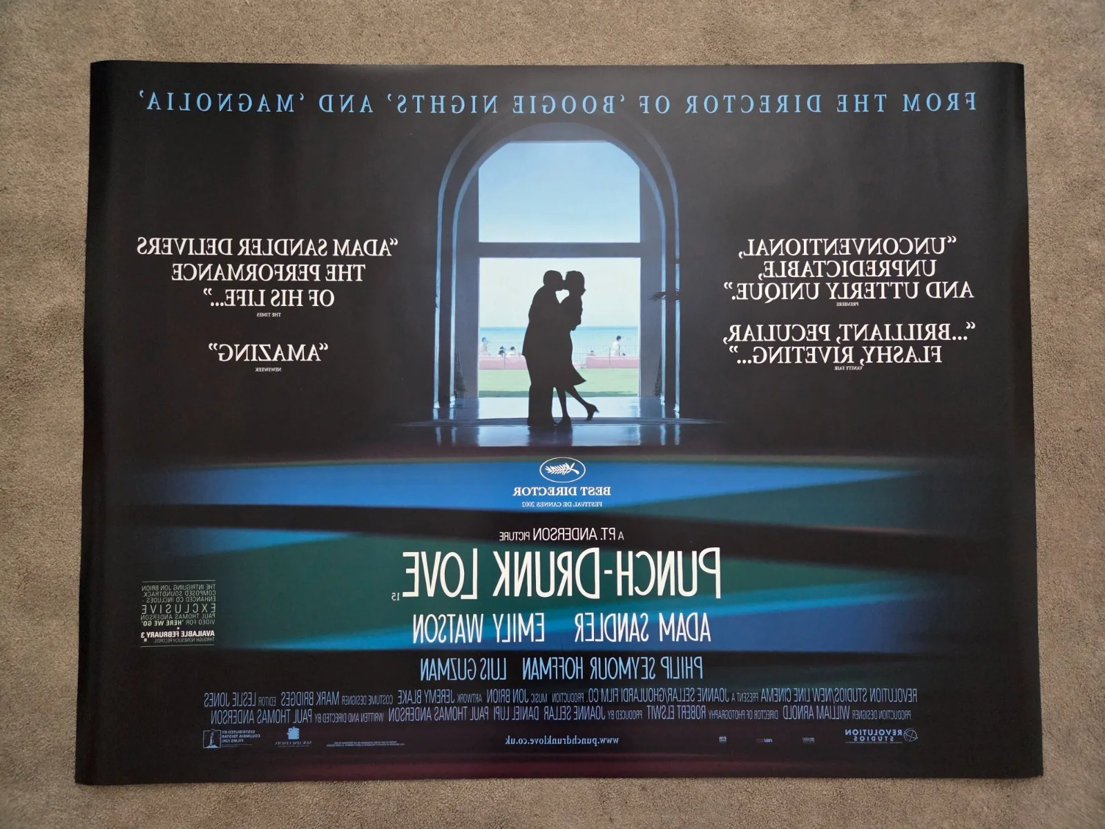 Punch Drunk Love 2002 Cinema Movie Poster UK Quad 40" x 30" Paul Thomas Anderson, изображение 2