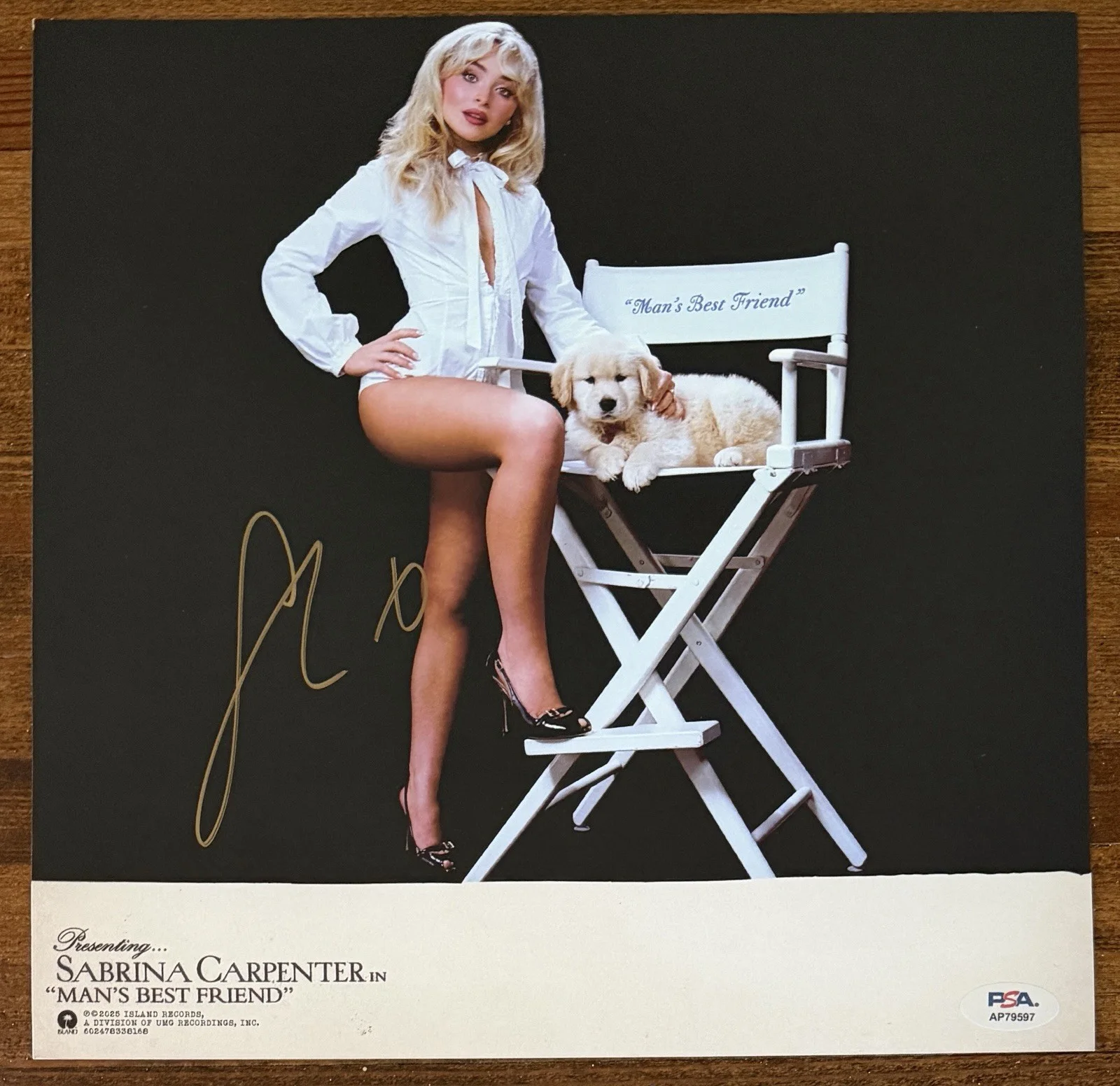 SIGNED Sabrina Carpenter Man’s Best Friend Photo & Alternate Vinyl PSA DNA COA, изображение 4