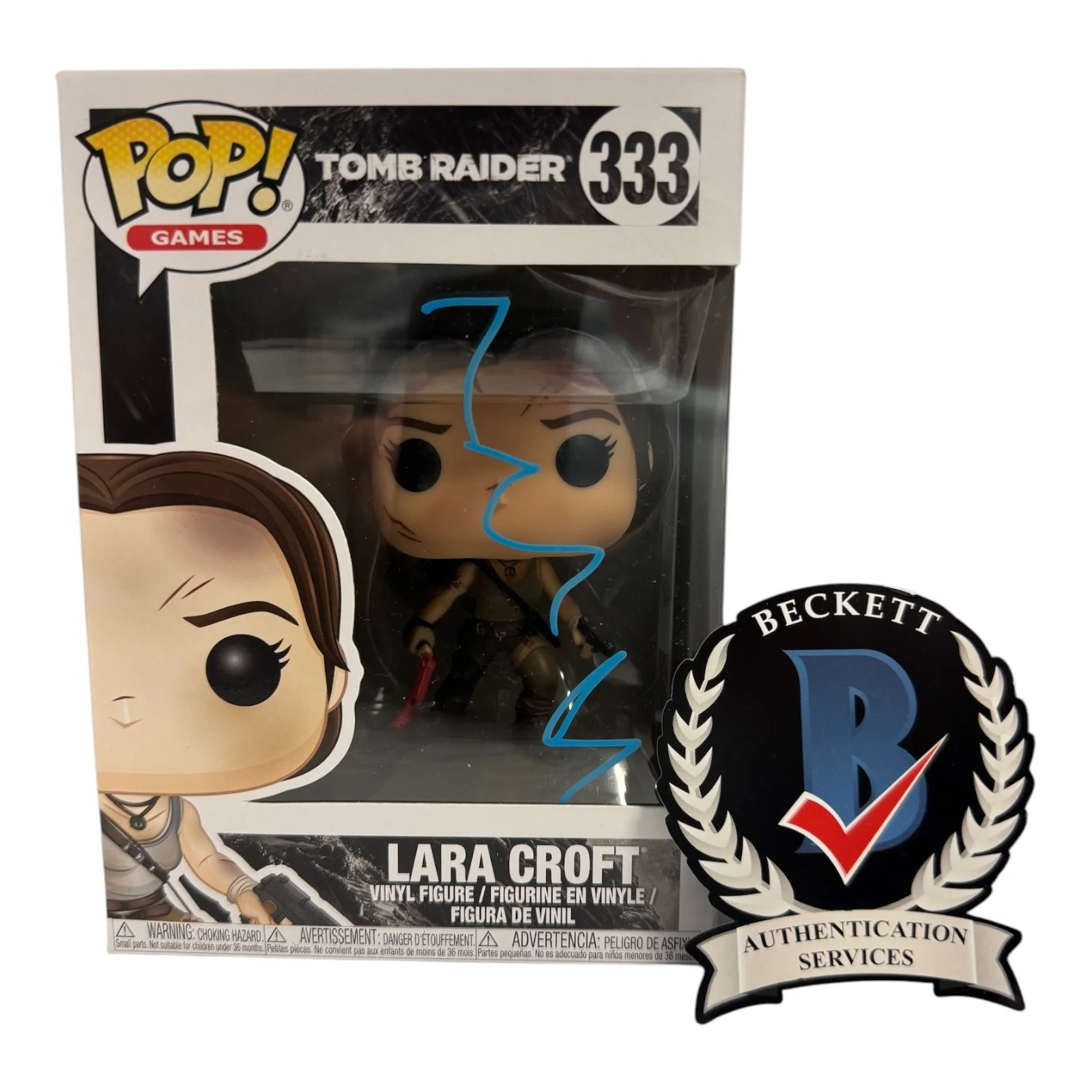 ANGELINA JOLIE — ANGELINA JOLIE SIGNED AUTOGRAPH TOOMB RAIDER FUNKO POP 333 BECKETT BAS