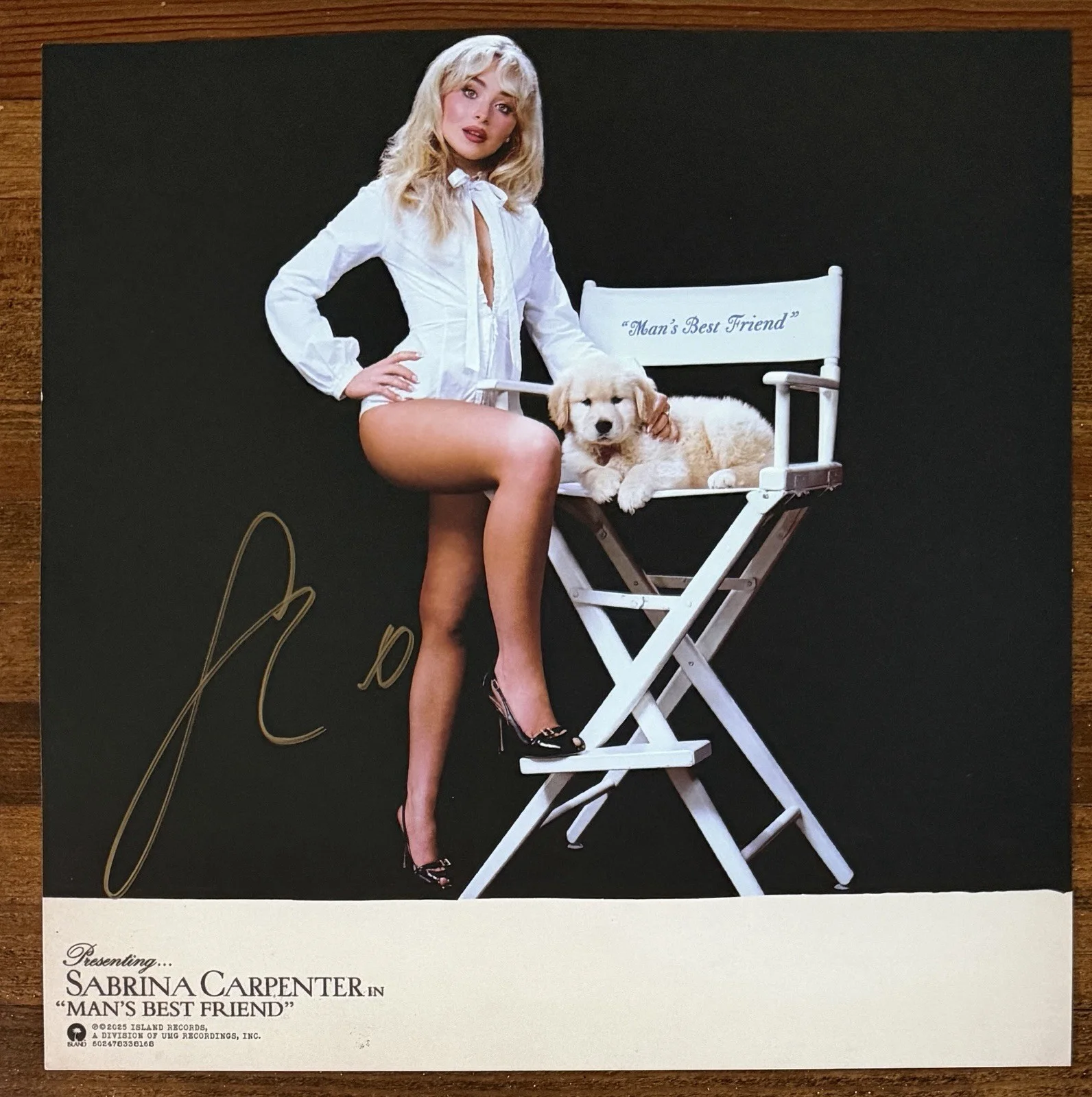 SIGNED Sabrina Carpenter Man’s Best Friend Photo & Vinyl PSA DNA COA Autograph, изображение 2