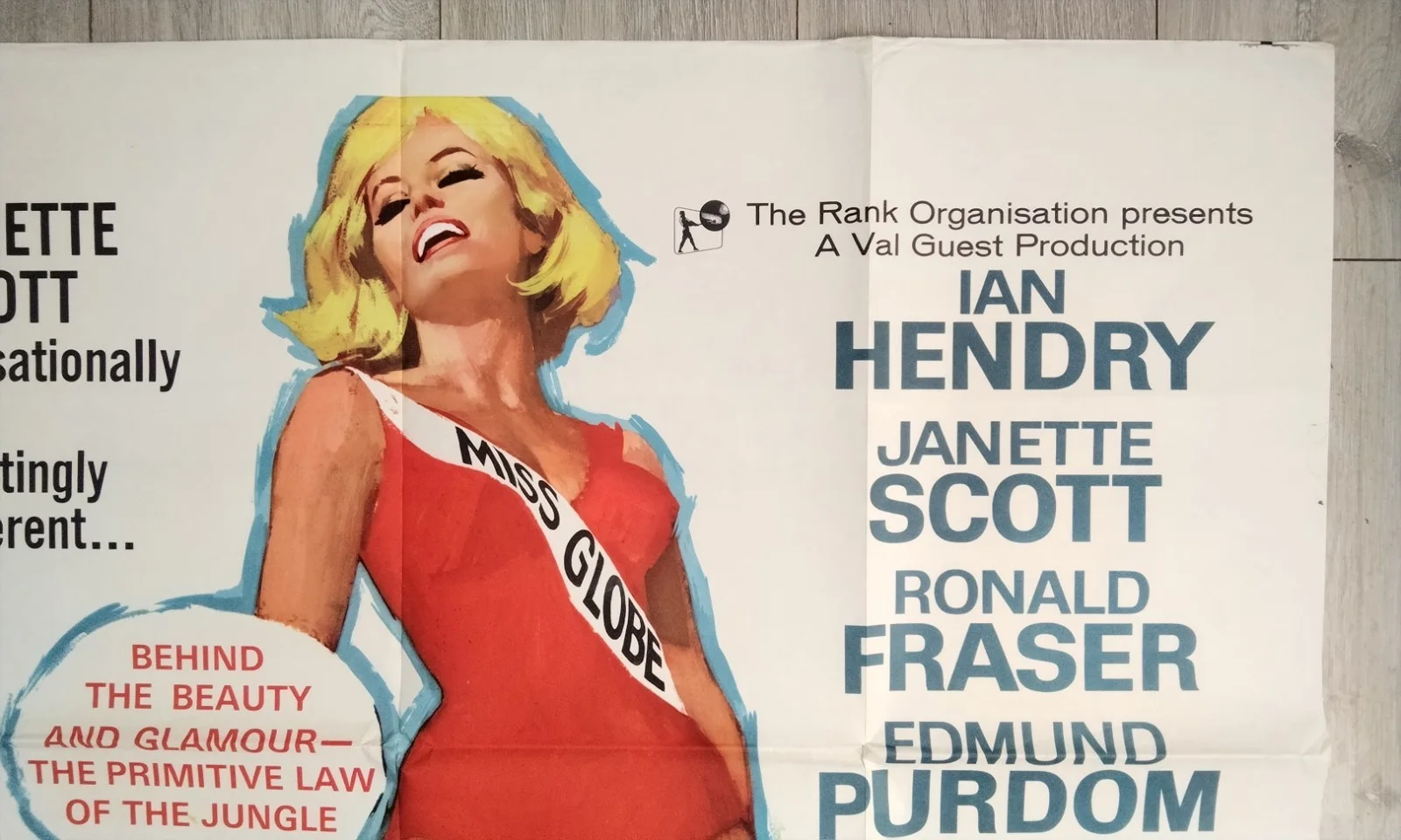 THE BEAUTY JUNGLE, QUAD POSTER. 1964. JANETTE SCOTT,, IAN HENDRY. VAL GUEST., изображение 3
