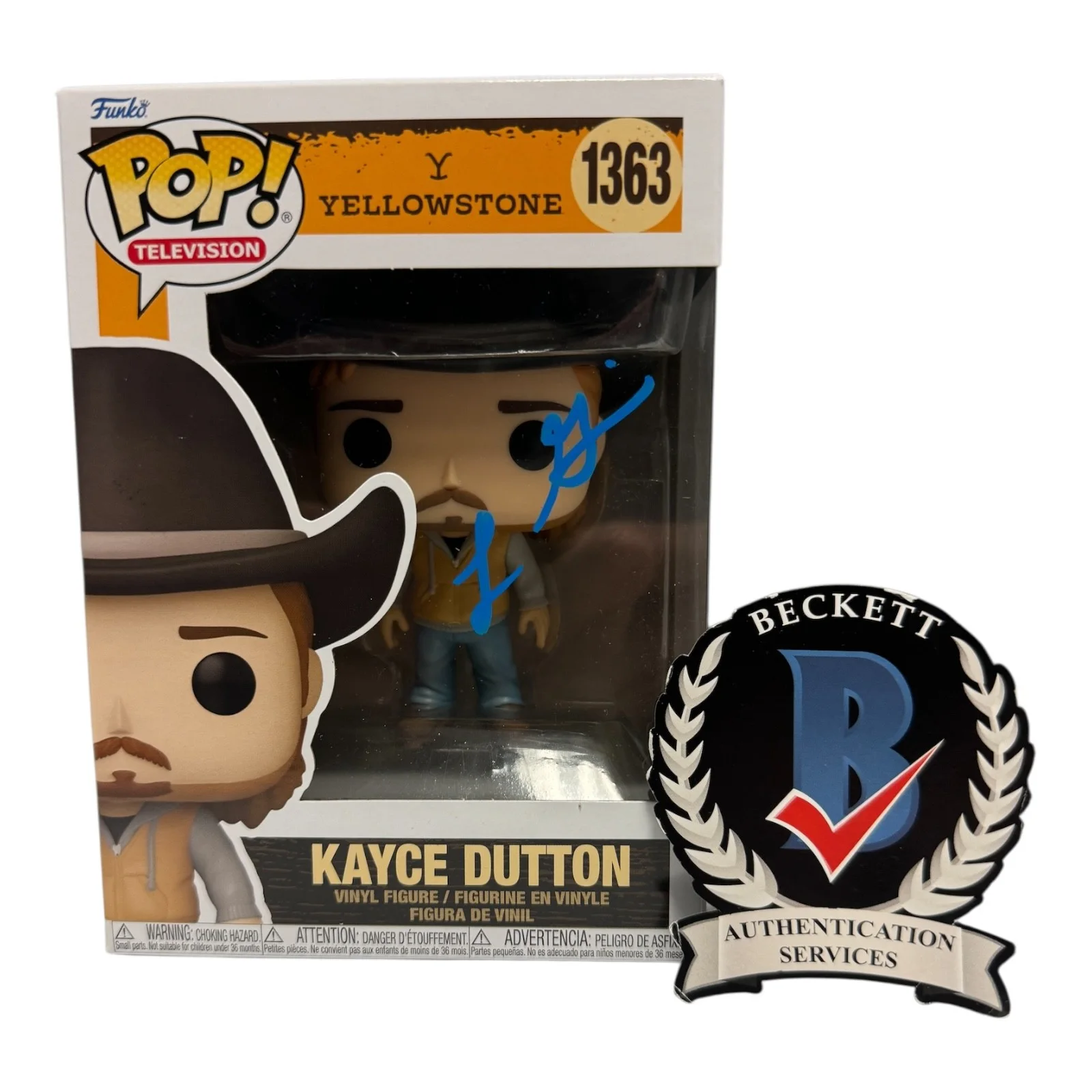 Luke Grimes — Luke Grimes Signed Autograph Yellowstone Funko Pop 1363 BAS Beckett Kayce Dutton