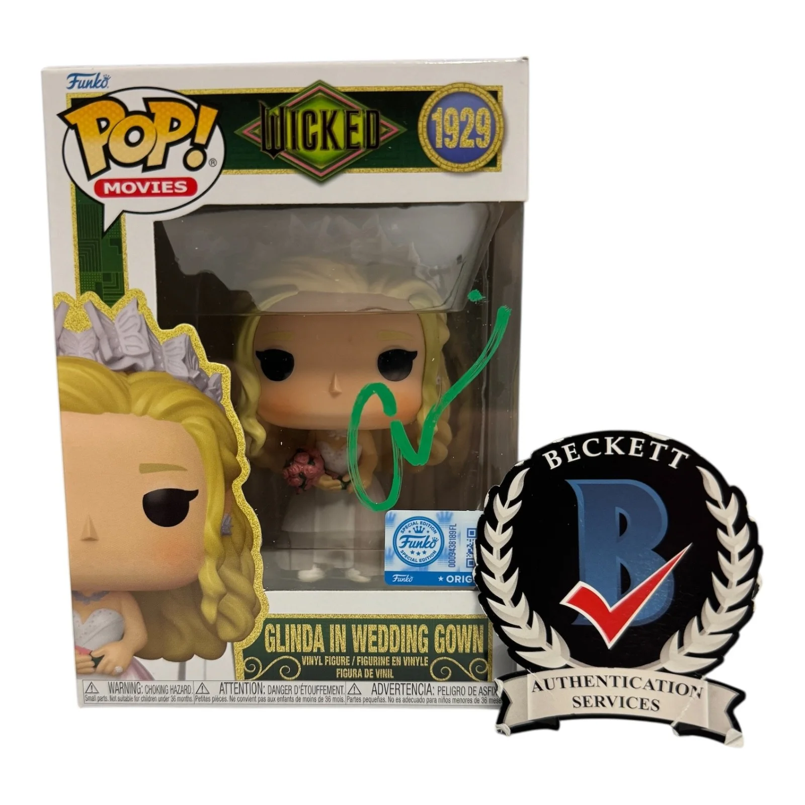 Ariana Grande — Ariana Grande Signed Autograph Wicked Funko Pop 1929 Beckett BAS Glinda