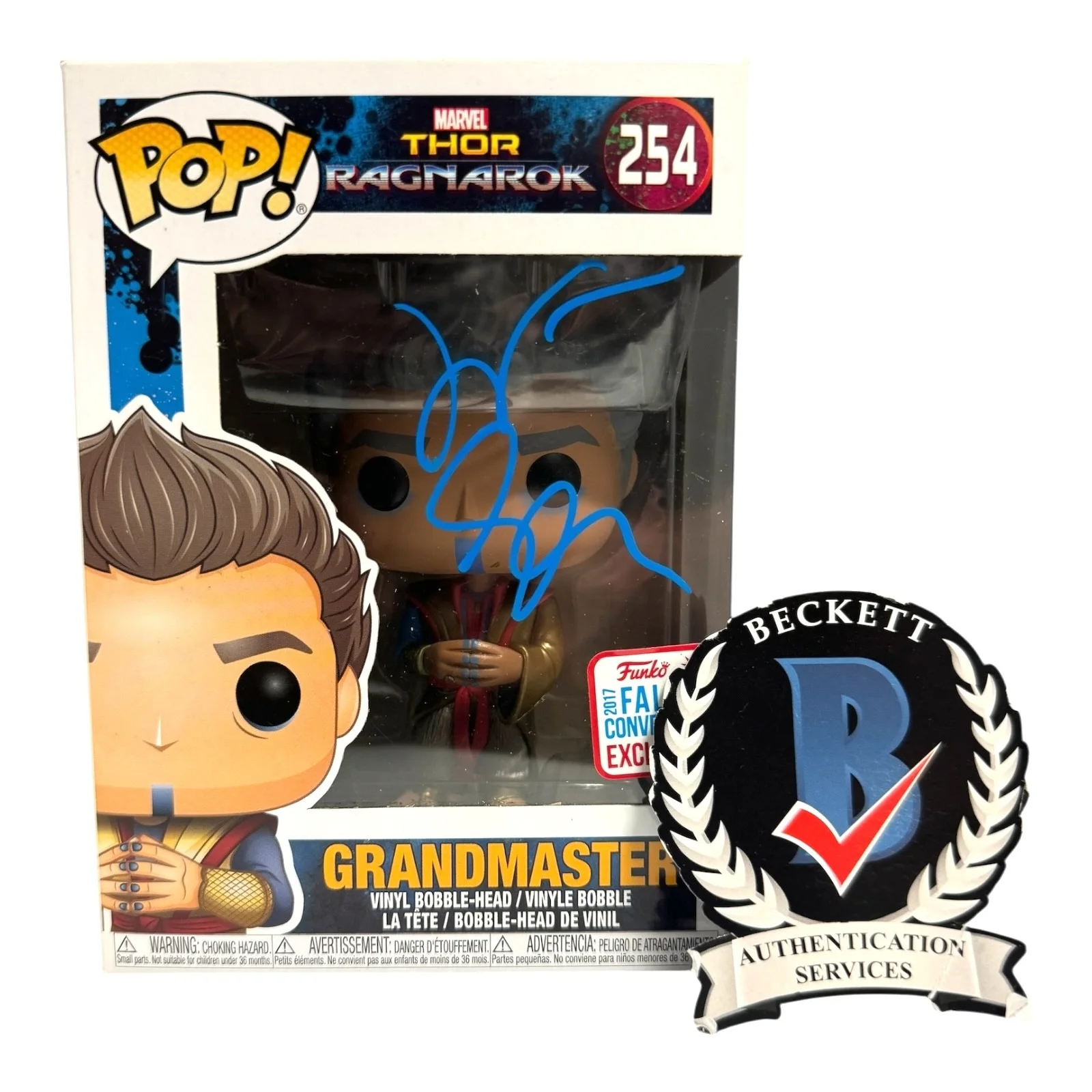 Jeff Goldblum — Jeff Goldblum Signed Autograph Thor Ragnarok Funko Pop 254 Beckett Grandmaster