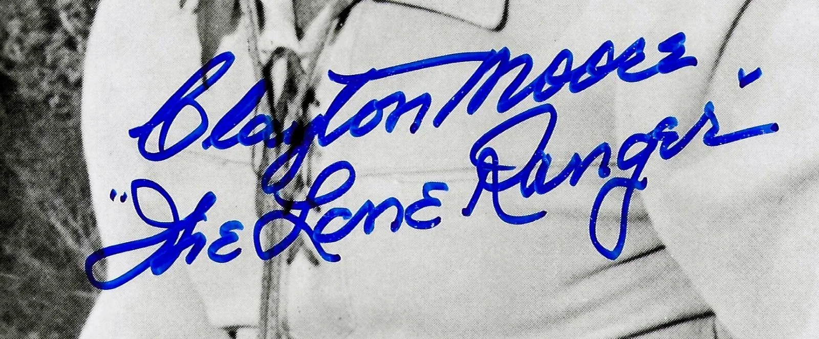 Clayton Moore — CLAYTON MOORE "Lone Ranger" Signed 8X10 B&W Photo w/ COA Classic Image, изображение 2