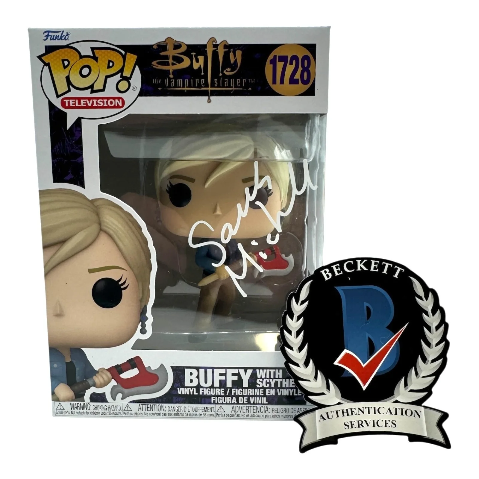 Sarah Michelle Gellar — Sarah Michelle Gellar Signed Autograph Buffy Funko Pop 1728 Beckett BAS