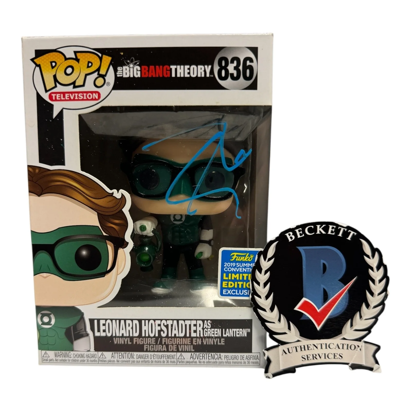 Johnny Galecki — Johnny Galecki Signed Auto The Big Bang Theory Funko Pop 836 BAS Beckett Leonard