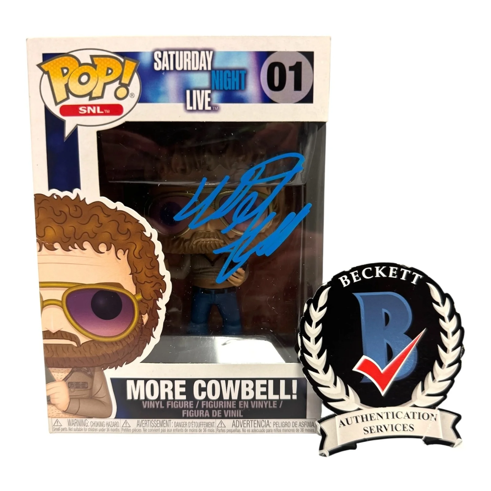 Will Ferrell — Will Ferrell Signed Autograph Saturday Night Live Funko Pop 01 BAS More Cowbell