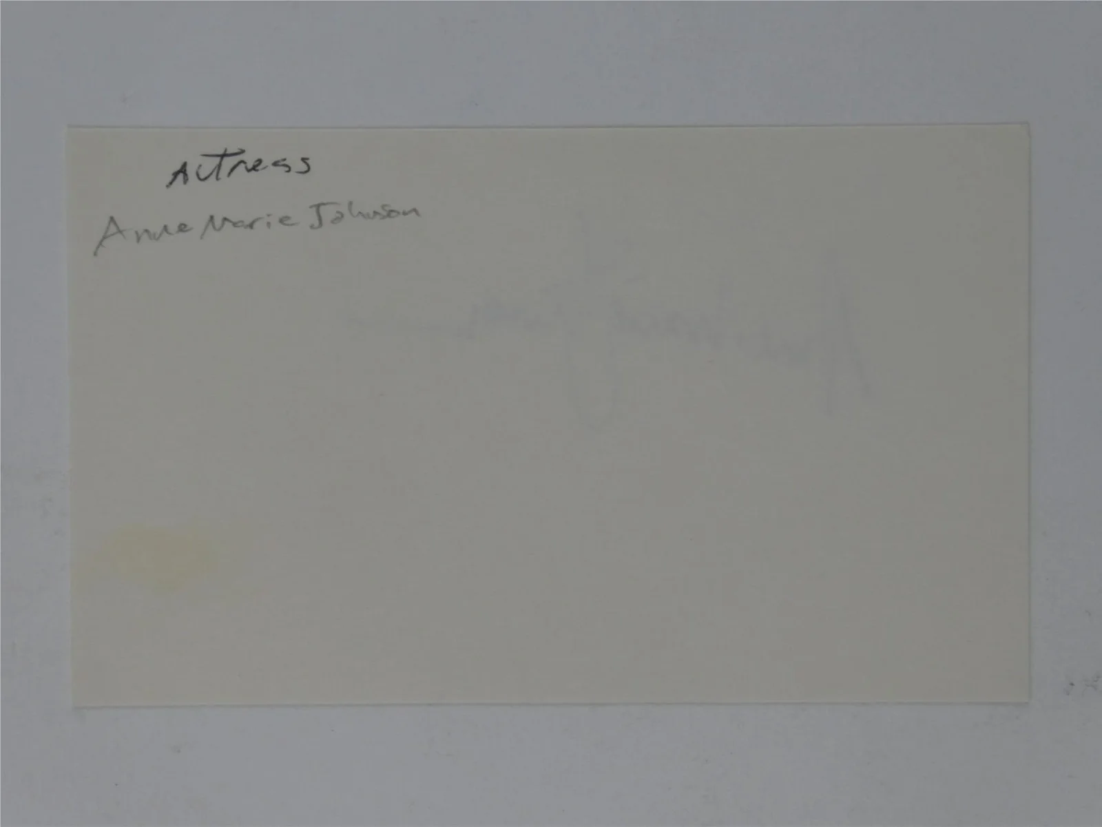 Anne-Marie Johnson — Anne-Marie Johnson Hand Signed Autographed 3x5 Index Card Living Color, image 3