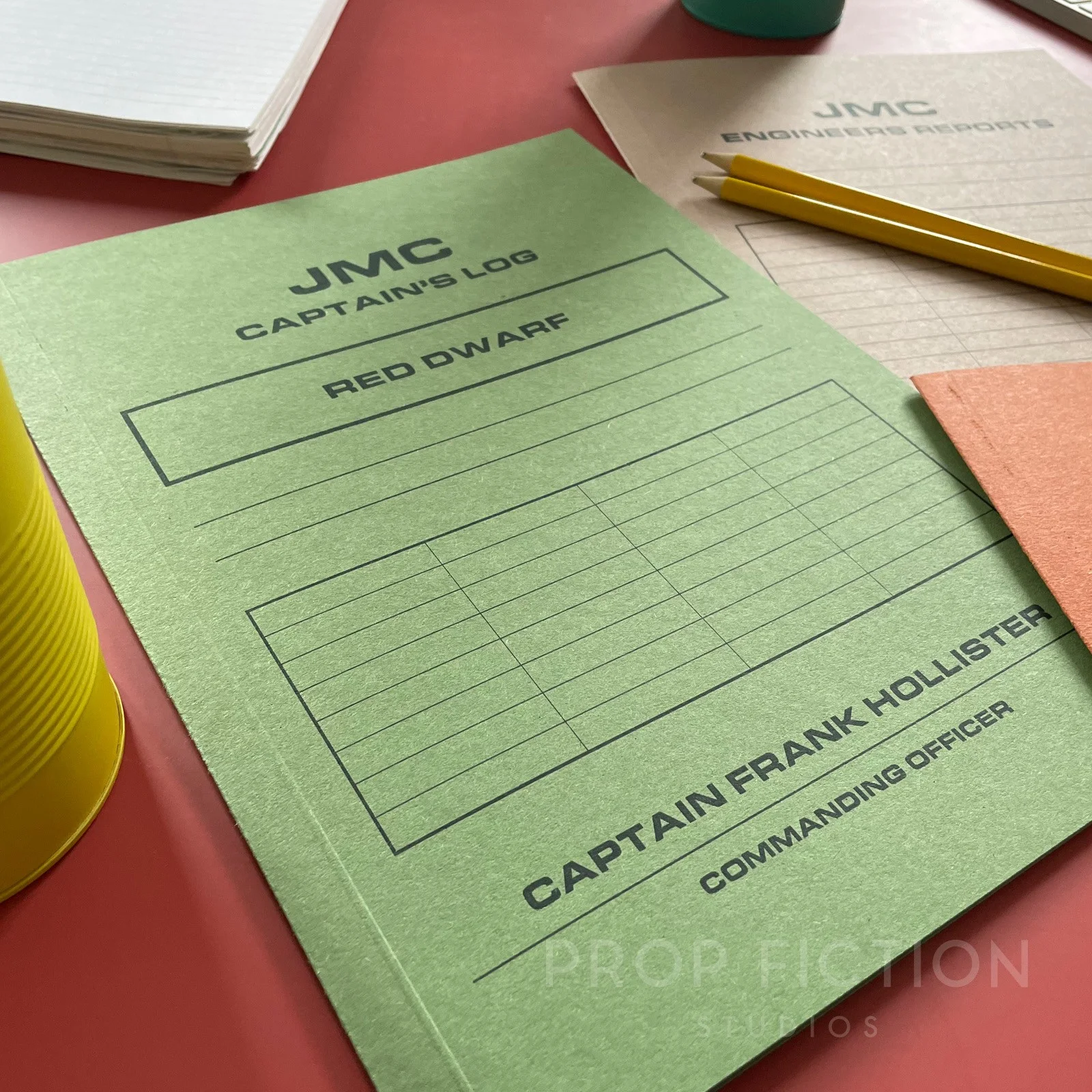 Prop JMC Mining Ship Red Dwarf Files / 3 x Space Corps Cosplay Report Folder Set, image 2