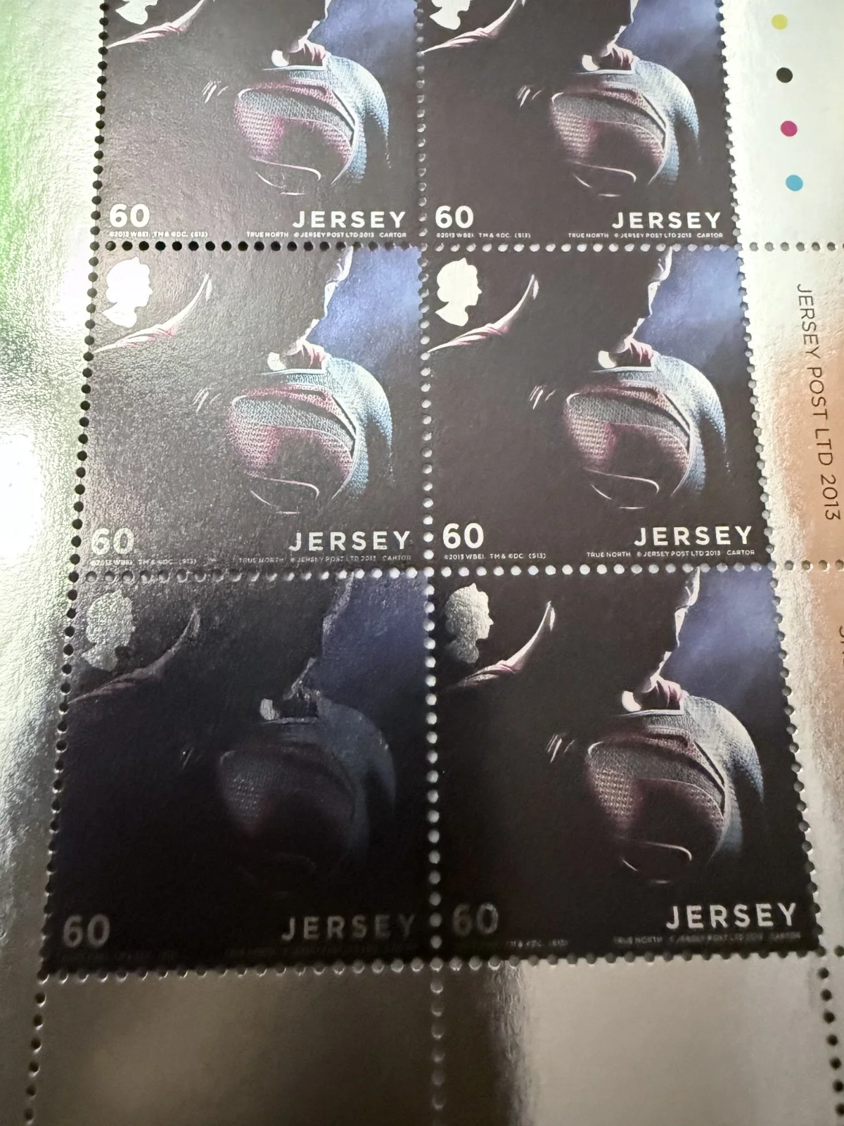 JerseyPost Superman Man of steel stamp sheet, image 3