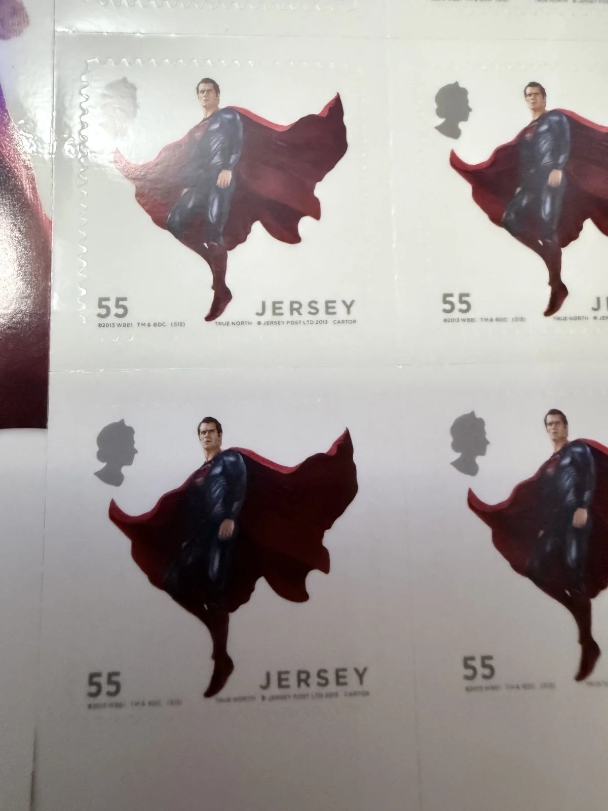 Jersey Post Man of steel stamp sheet, image 3