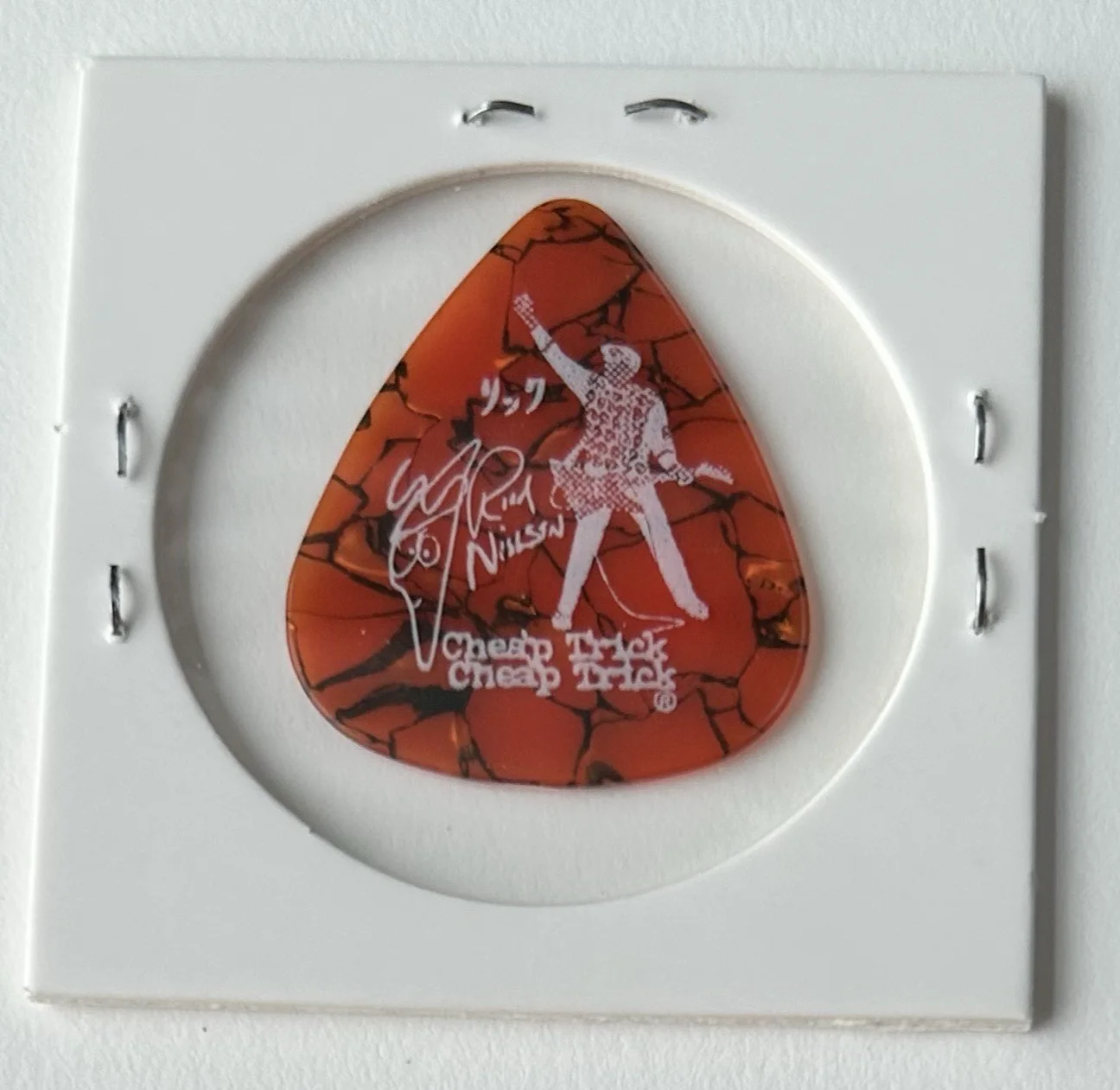 Cheap Trick - Rick Nielsen Tour Guitar Pick - Pearl Orange, изображение 2