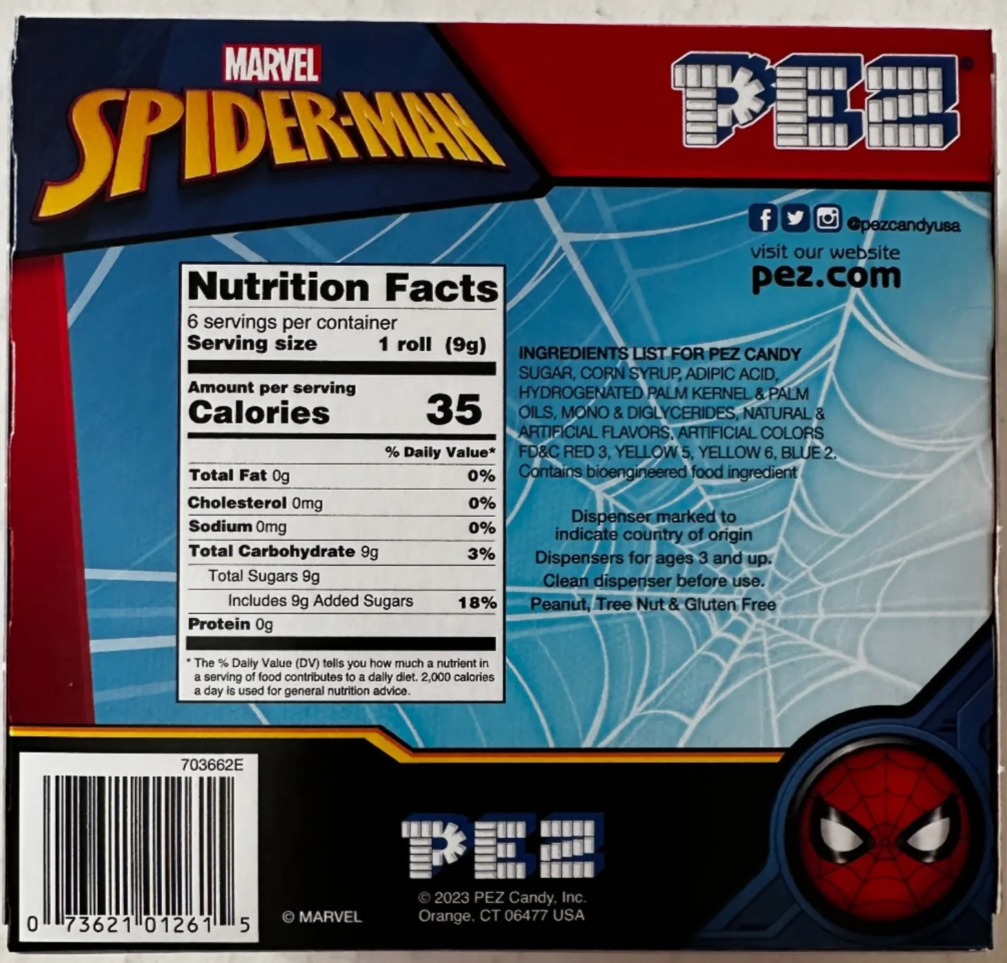 SPIDER-MAN - Pez Candy Dispenser Twin Pack. With Spider Gwen. Marvel. New Boxed., image 2