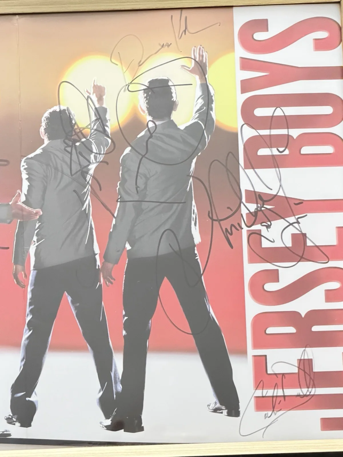 Jersey Boys Broadway Cast Signed Framed Program, изображение 5