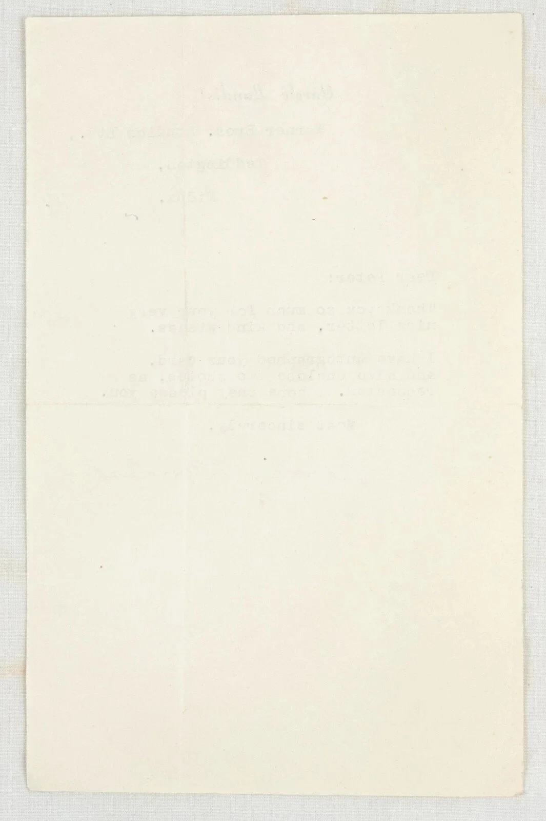 Carole Landis — CAROLE LANDIS Signed Letter 1947–48 – Hollywood Actress Autograph - Before Death, изображение 3