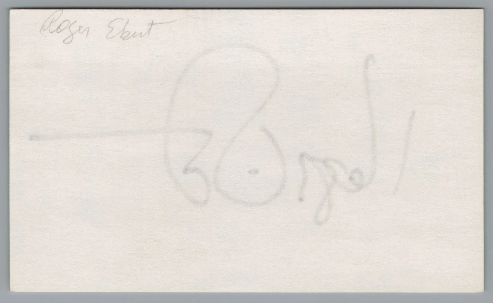 Roger Ebert — Roger Ebert Signed 3x5 Index Card Film Critic Autographed, image 2
