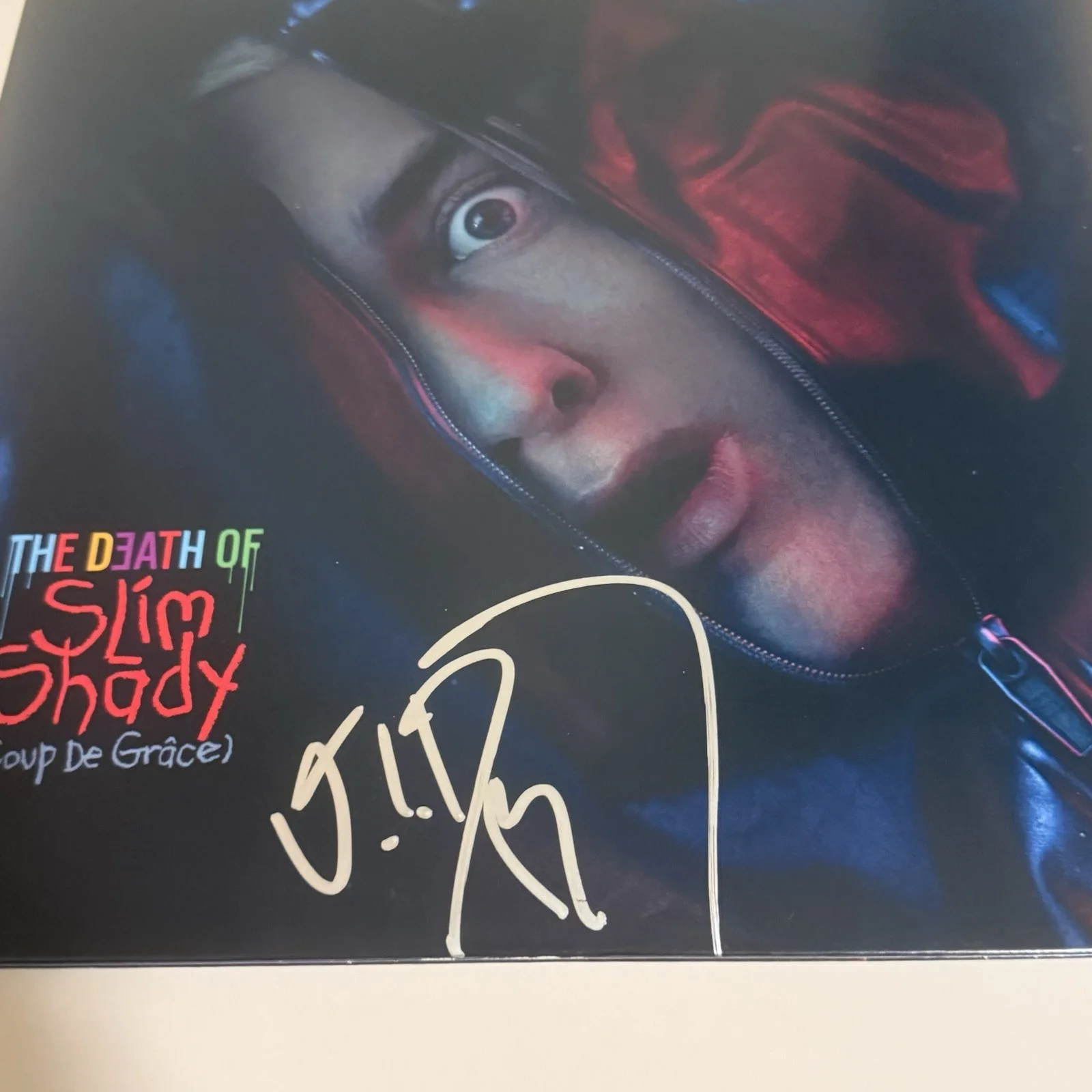 JID SIGNED DEATH OF SLIM SHADY VINYL RECORD J.I.D WITH JSA COA, image 2