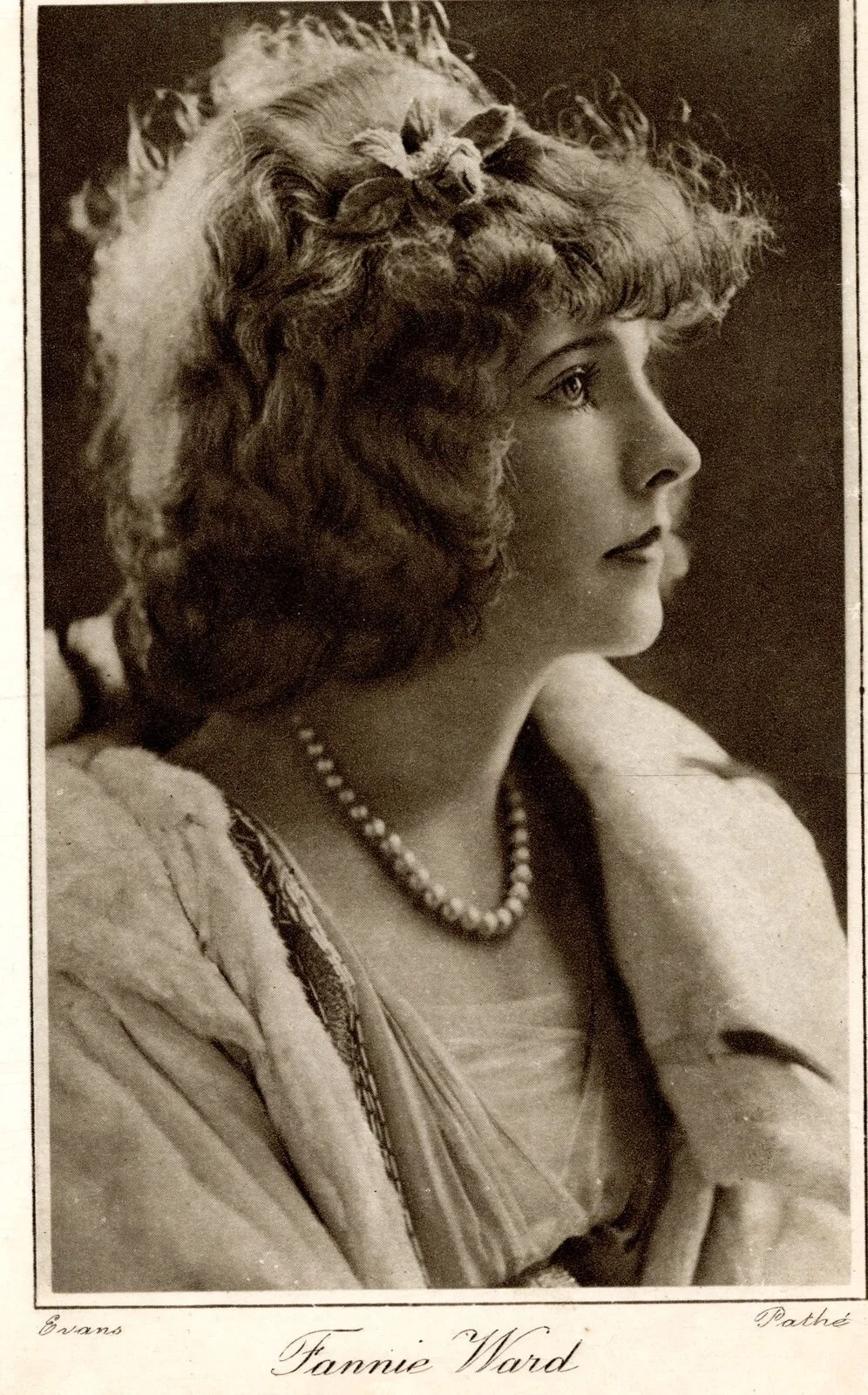 Vintage Fannie Ward printed actress card Pathe film history cinema #83, изображение 3