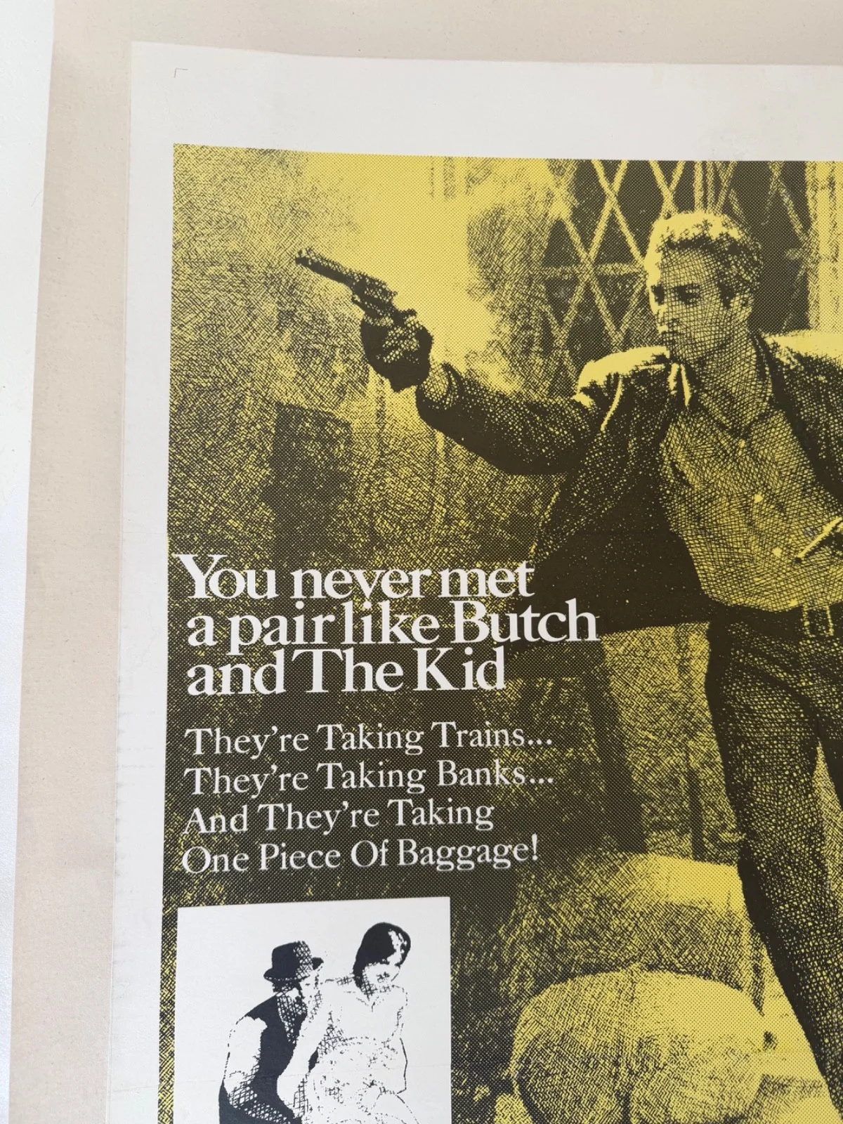 Butch Cassidy and the Sundance Kid Original US One-Style B "Yellow Art Version, изображение 5